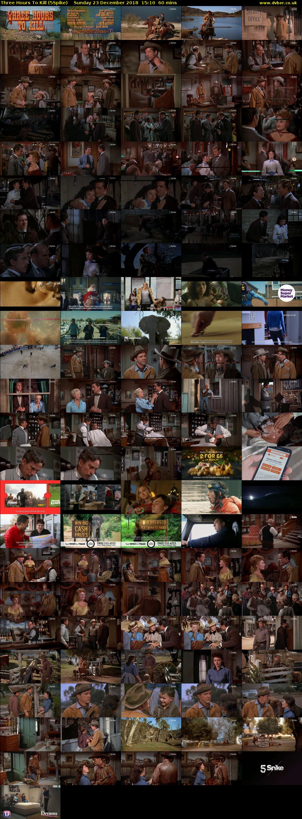 Three Hours To Kill (5Spike) Sunday 23 December 2018 15:10 - 16:10