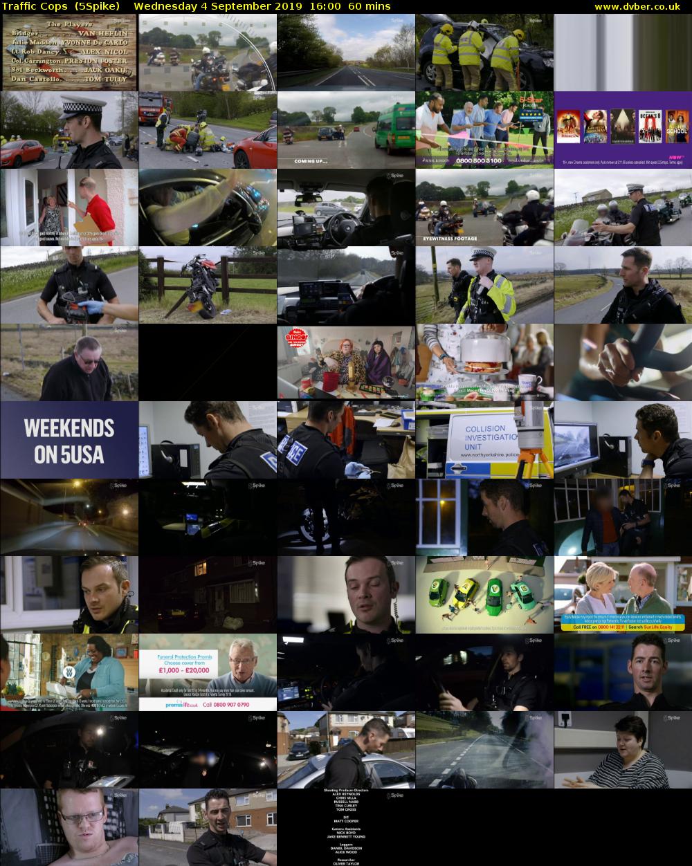 Traffic Cops  (5Spike) Wednesday 4 September 2019 16:00 - 17:00