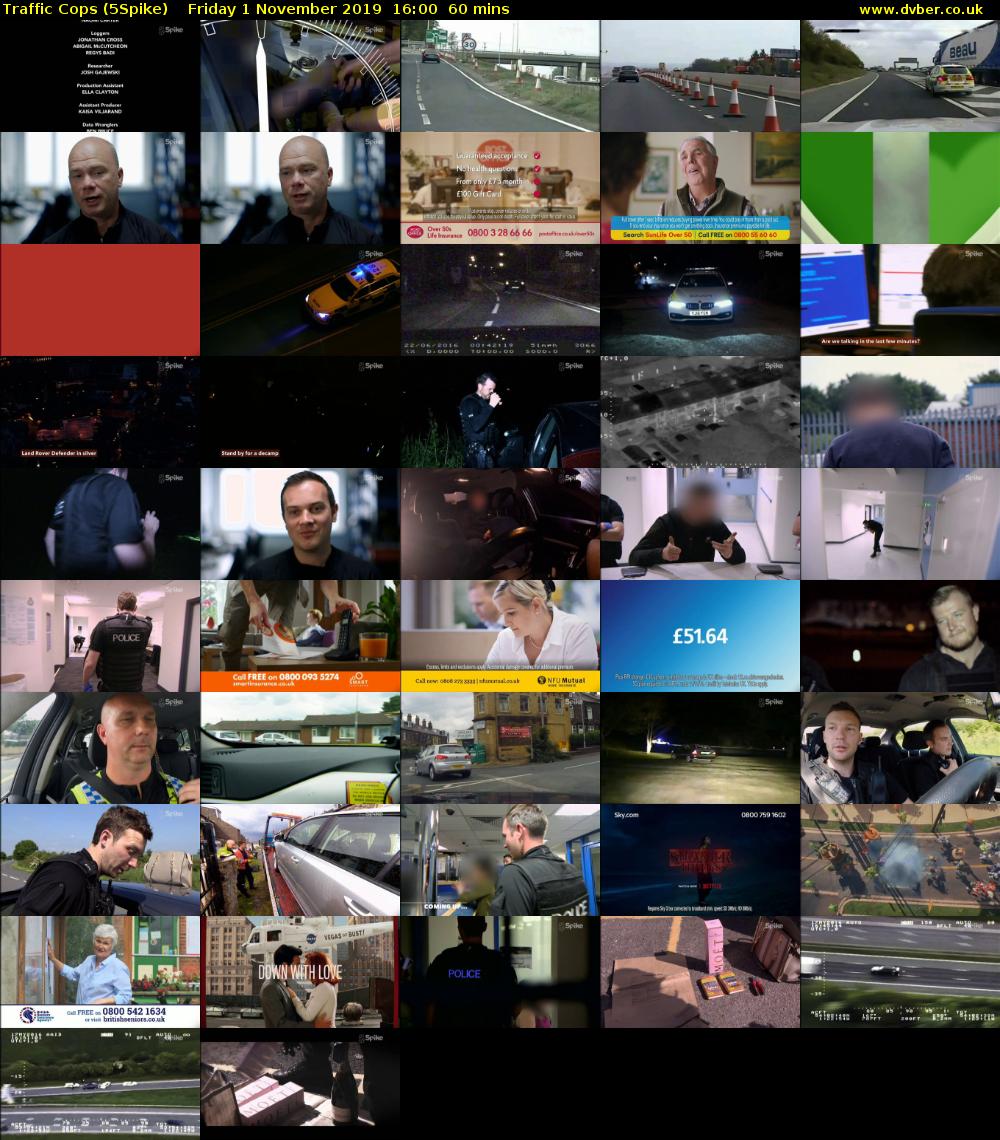 Traffic Cops (5Spike) Friday 1 November 2019 16:00 - 17:00