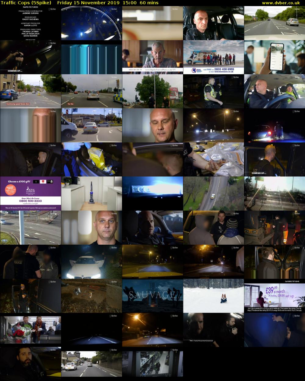 Traffic Cops (5Spike) Friday 15 November 2019 15:00 - 16:00