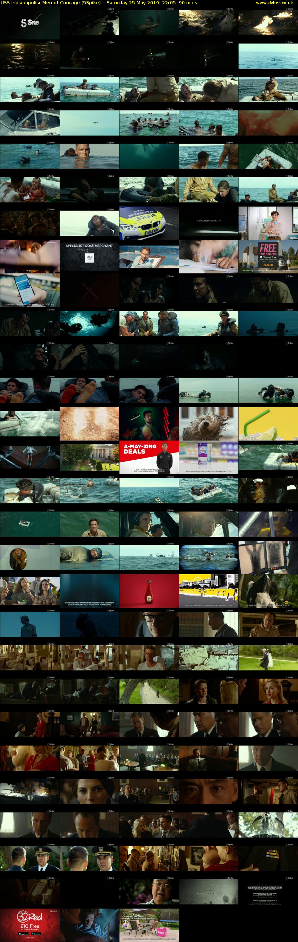 USS Indianapolis: Men of Courage (5Spike) Saturday 25 May 2019 22:05 - 23:35