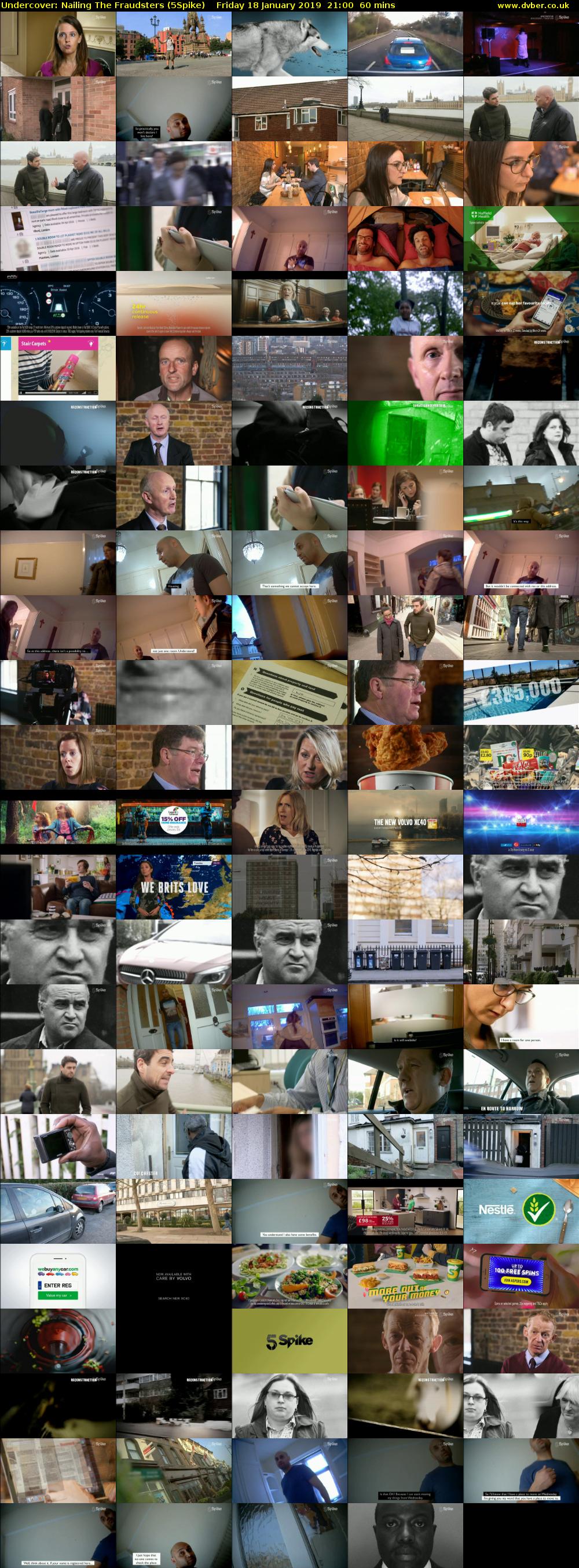 Undercover: Nailing The Fraudsters (5Spike) Friday 18 January 2019 21:00 - 22:00