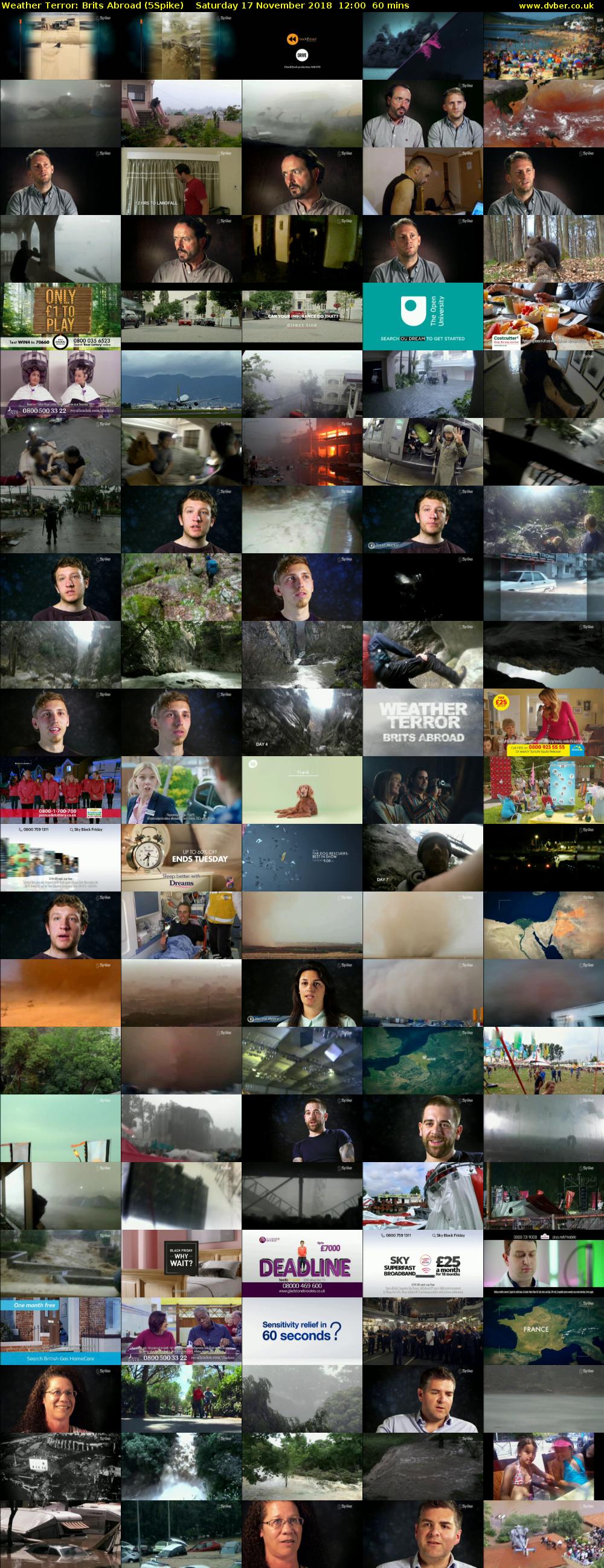 Weather Terror: Brits Abroad (5Spike) Saturday 17 November 2018 12:00 - 13:00