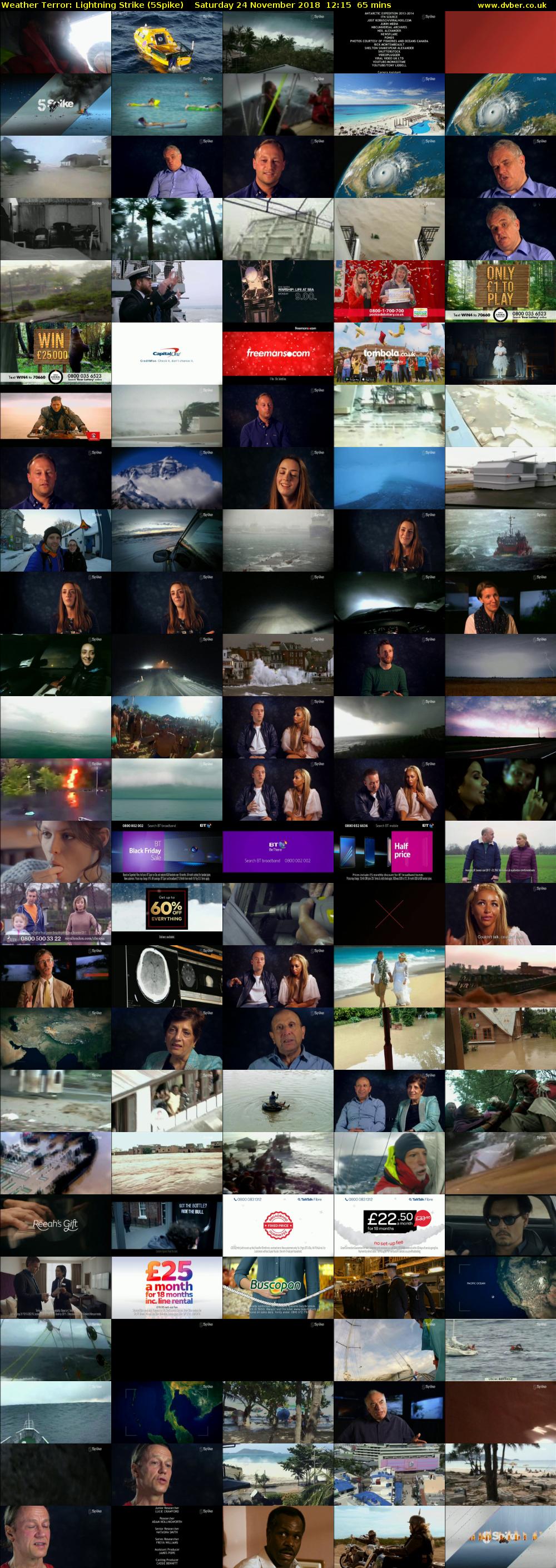 Weather Terror: Lightning Strike (5Spike) Saturday 24 November 2018 12:15 - 13:20