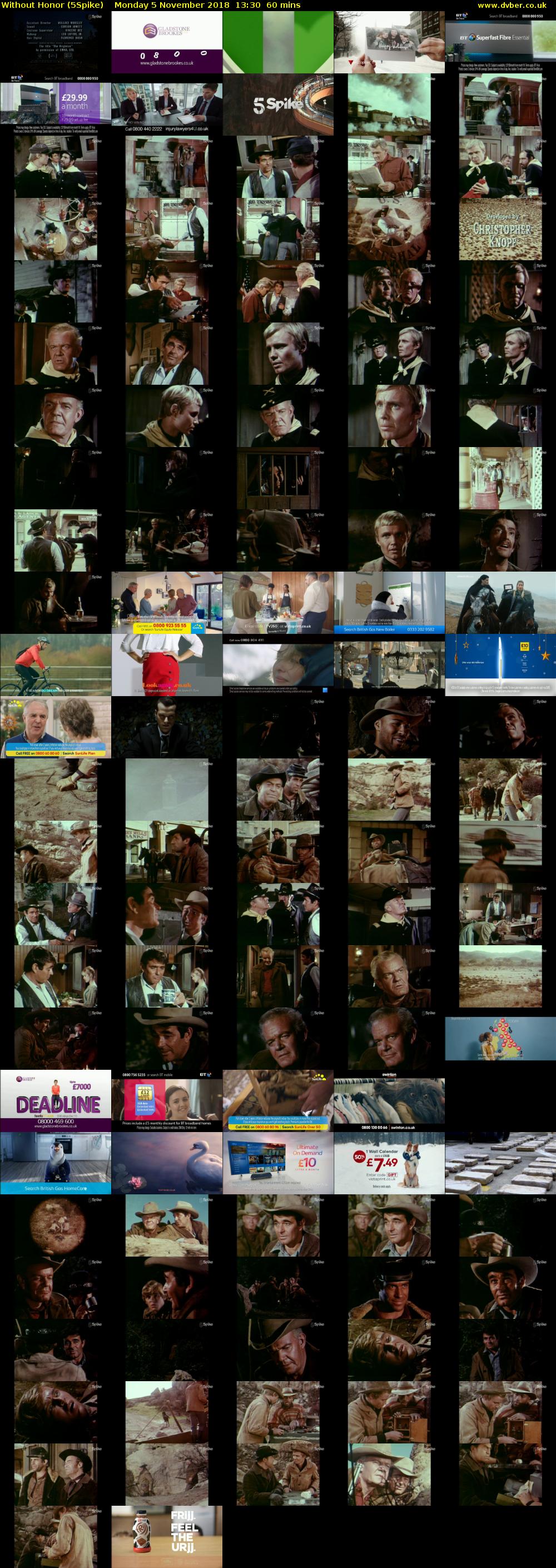 Without Honor (5Spike) Monday 5 November 2018 13:30 - 14:30