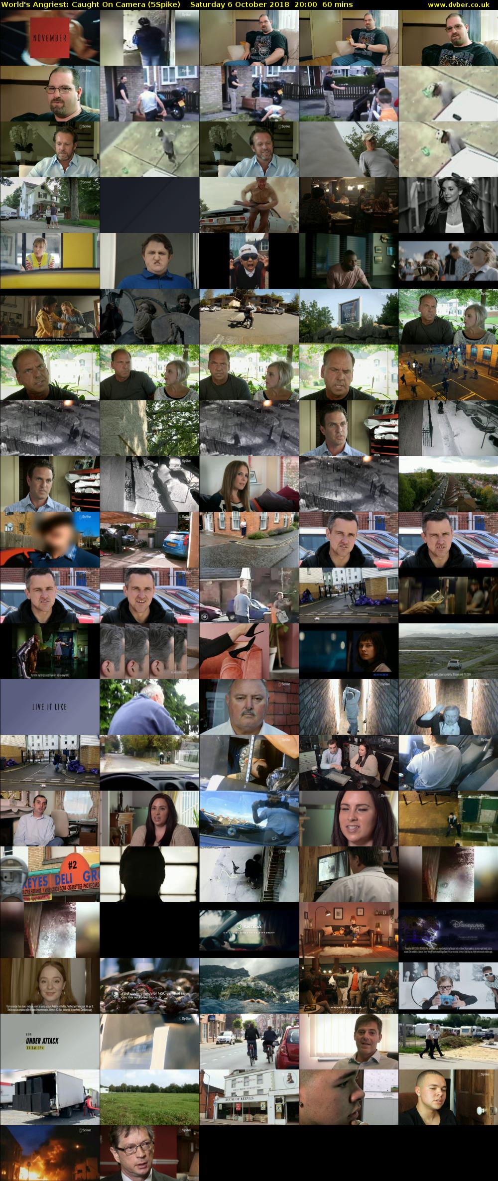 World's Angriest: Caught On Camera (5Spike) Saturday 6 October 2018 20:00 - 21:00