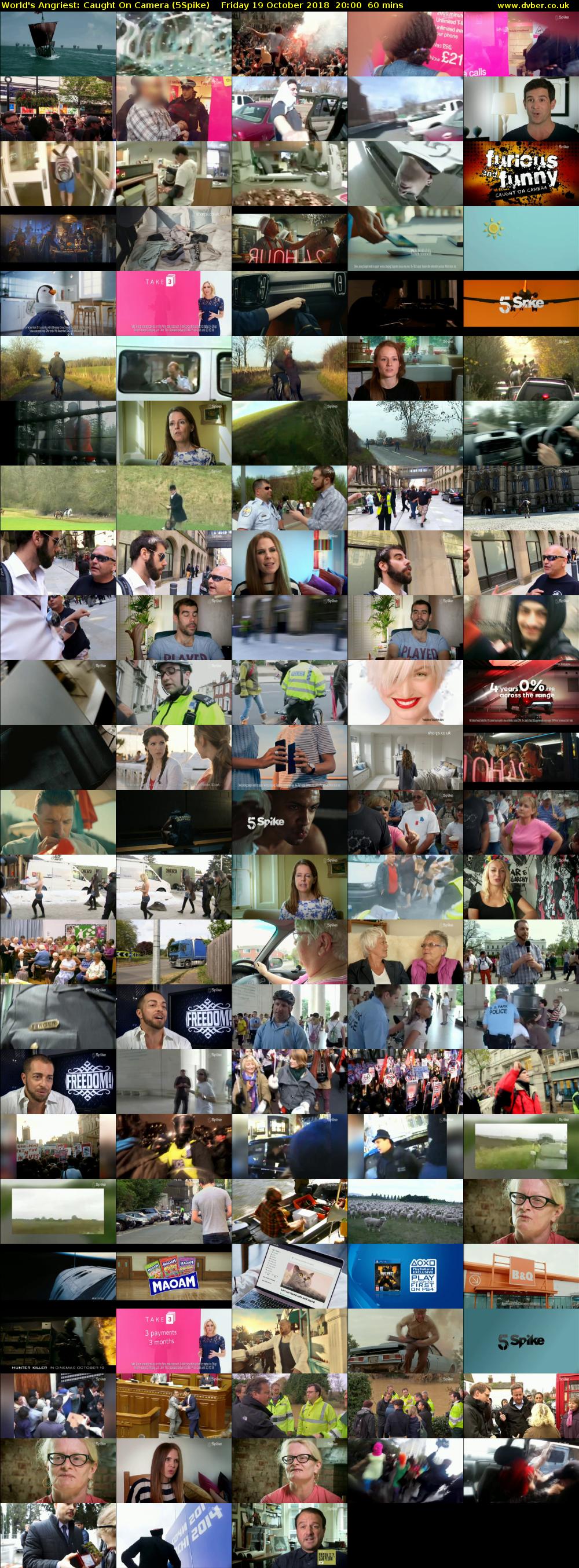 World's Angriest: Caught On Camera (5Spike) Friday 19 October 2018 20:00 - 21:00
