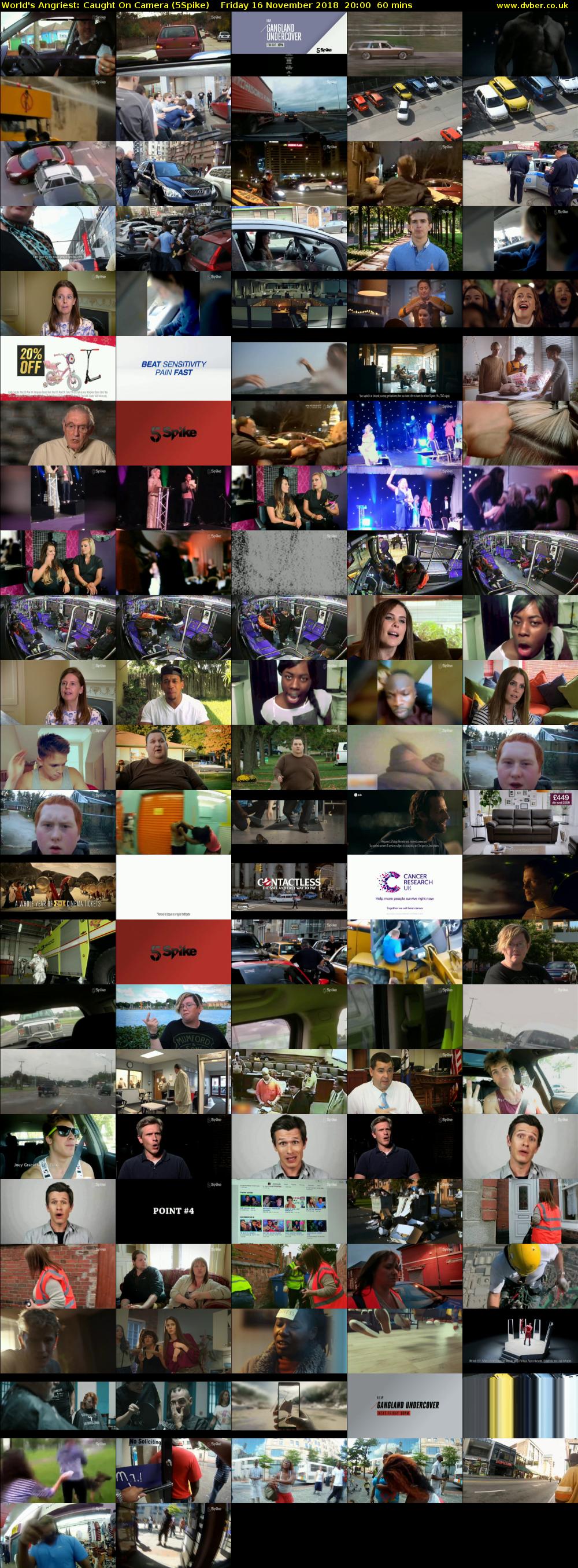 World's Angriest: Caught On Camera (5Spike) Friday 16 November 2018 20:00 - 21:00