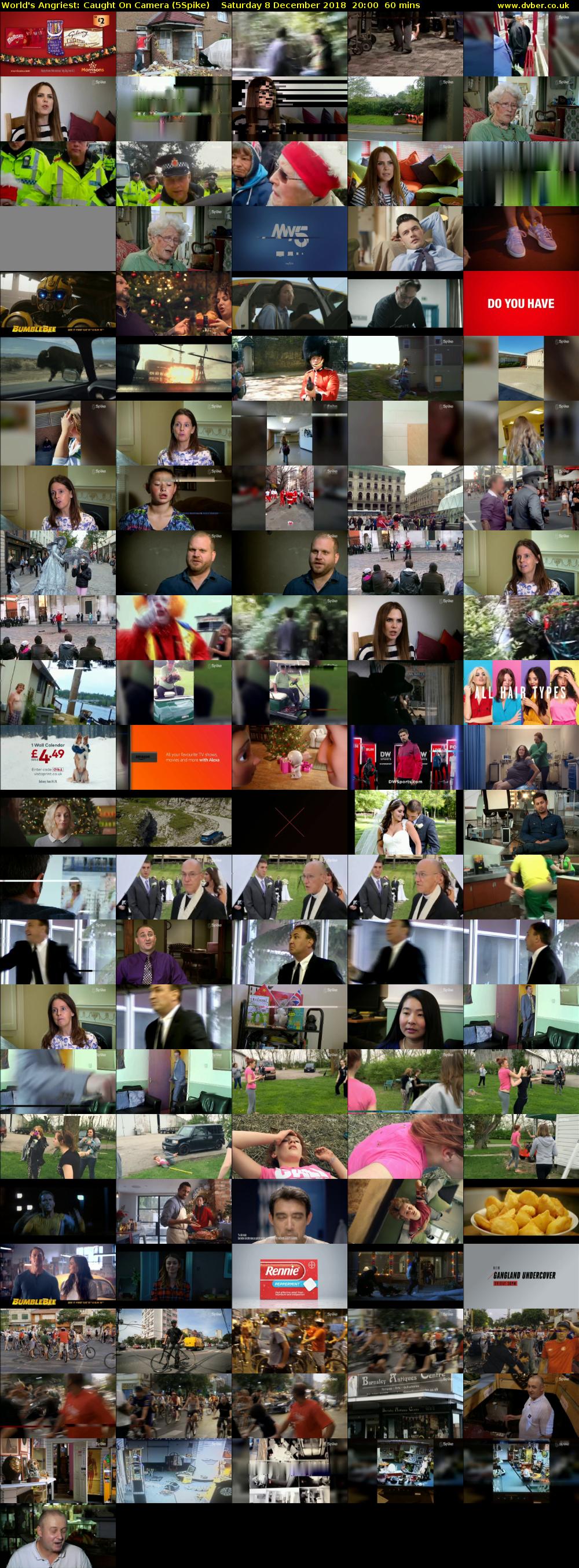 World's Angriest: Caught On Camera (5Spike) Saturday 8 December 2018 20:00 - 21:00