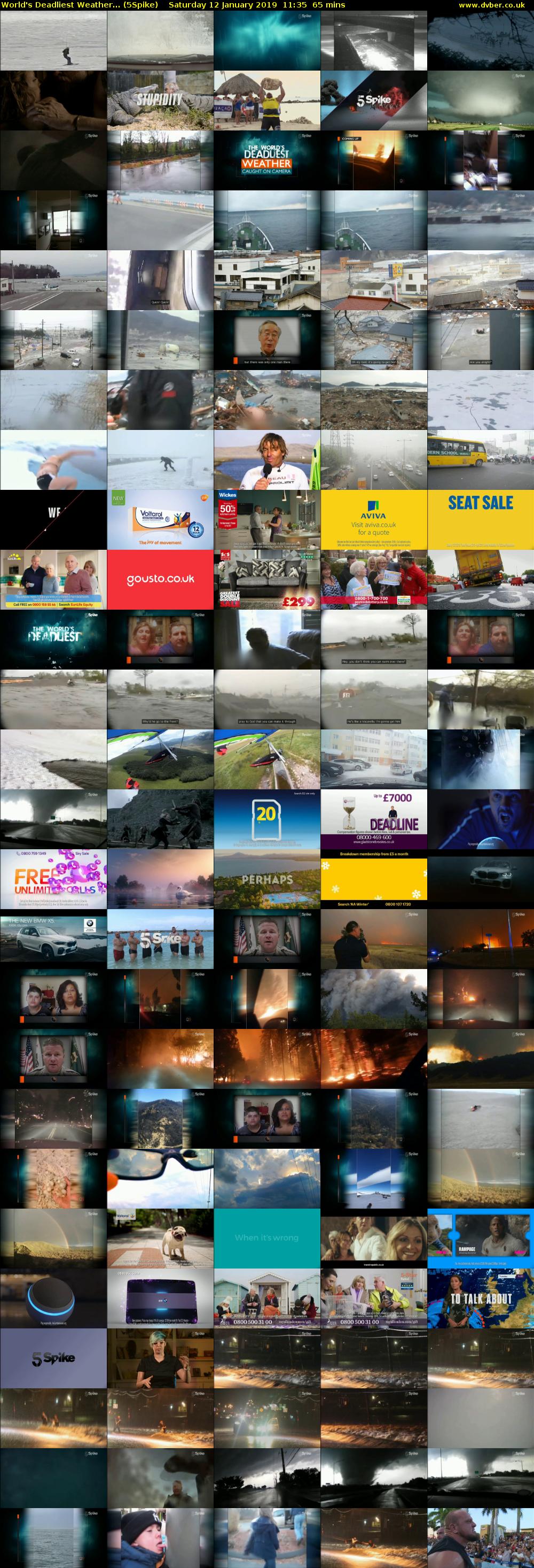 World's Deadliest Weather... (5Spike) Saturday 12 January 2019 11:35 - 12:40