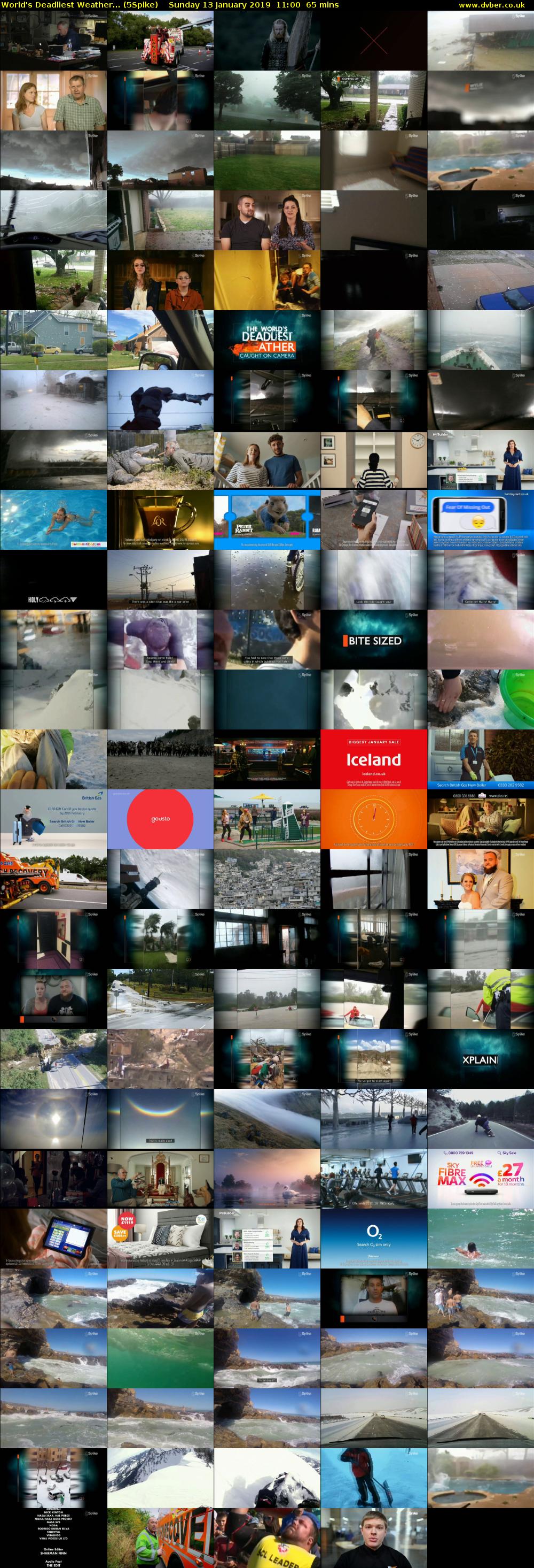 World's Deadliest Weather... (5Spike) Sunday 13 January 2019 11:00 - 12:05