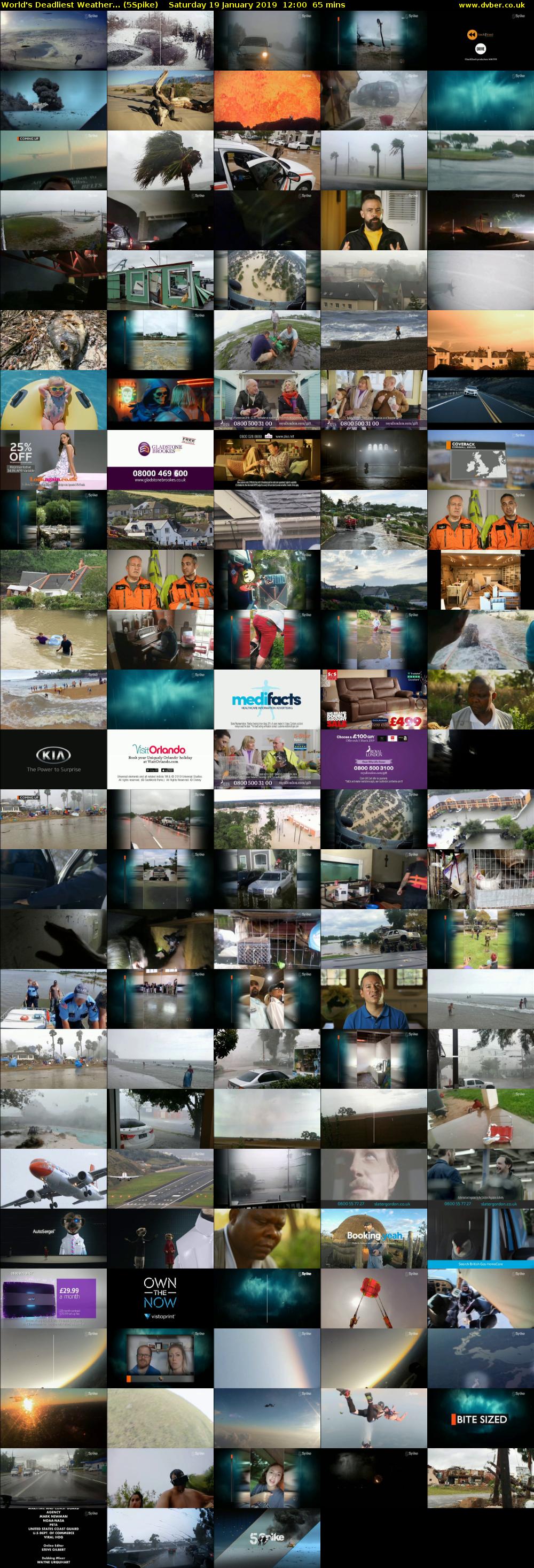 World's Deadliest Weather... (5Spike) Saturday 19 January 2019 12:00 - 13:05