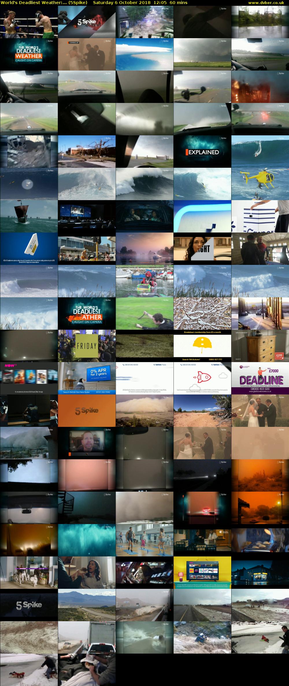 World's Deadliest Weather:... (5Spike) Saturday 6 October 2018 12:05 - 13:05