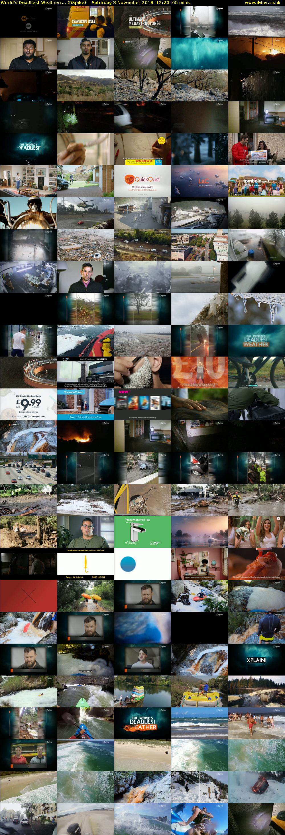 World's Deadliest Weather:... (5Spike) Saturday 3 November 2018 12:20 - 13:25