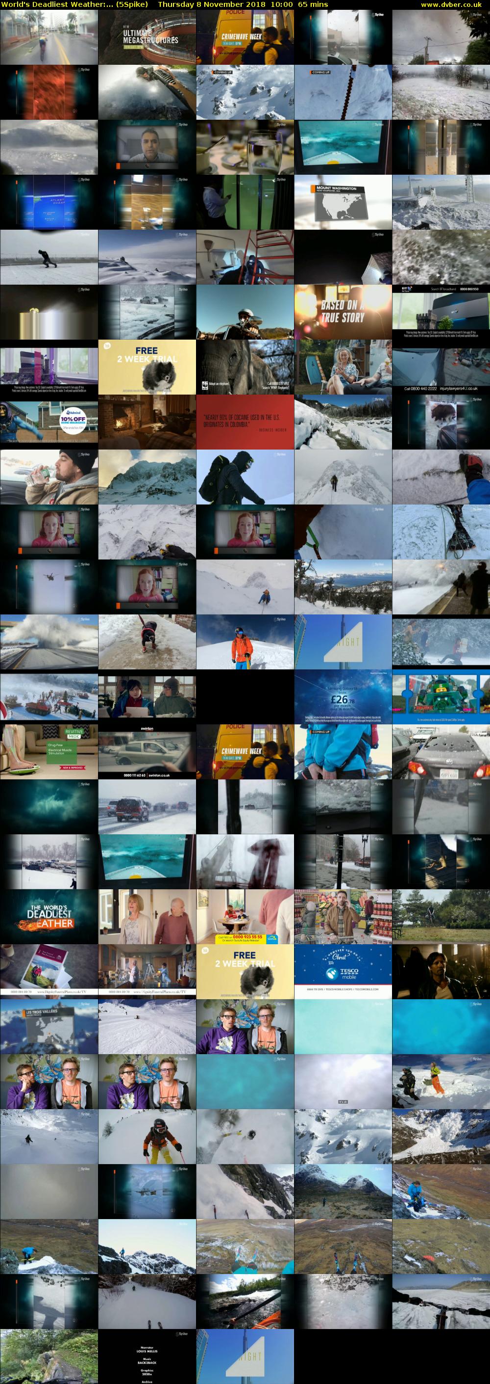 World's Deadliest Weather:... (5Spike) Thursday 8 November 2018 10:00 - 11:05