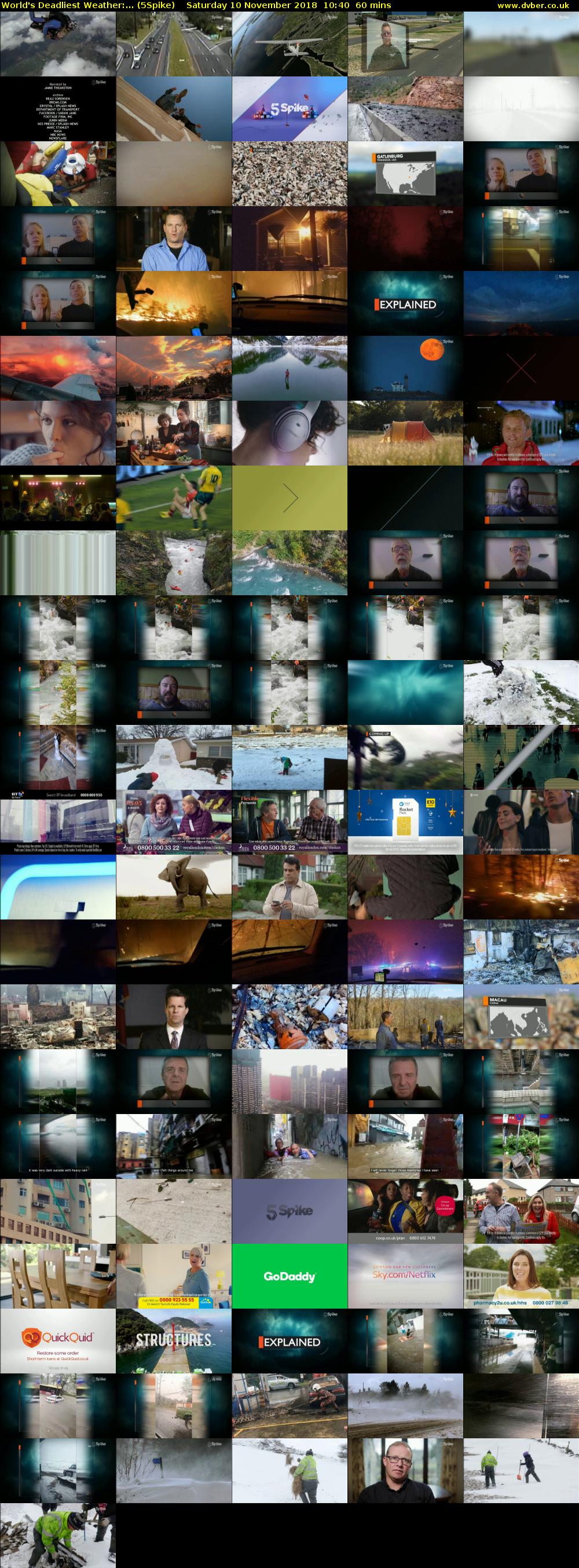 World's Deadliest Weather:... (5Spike) Saturday 10 November 2018 10:40 - 11:40