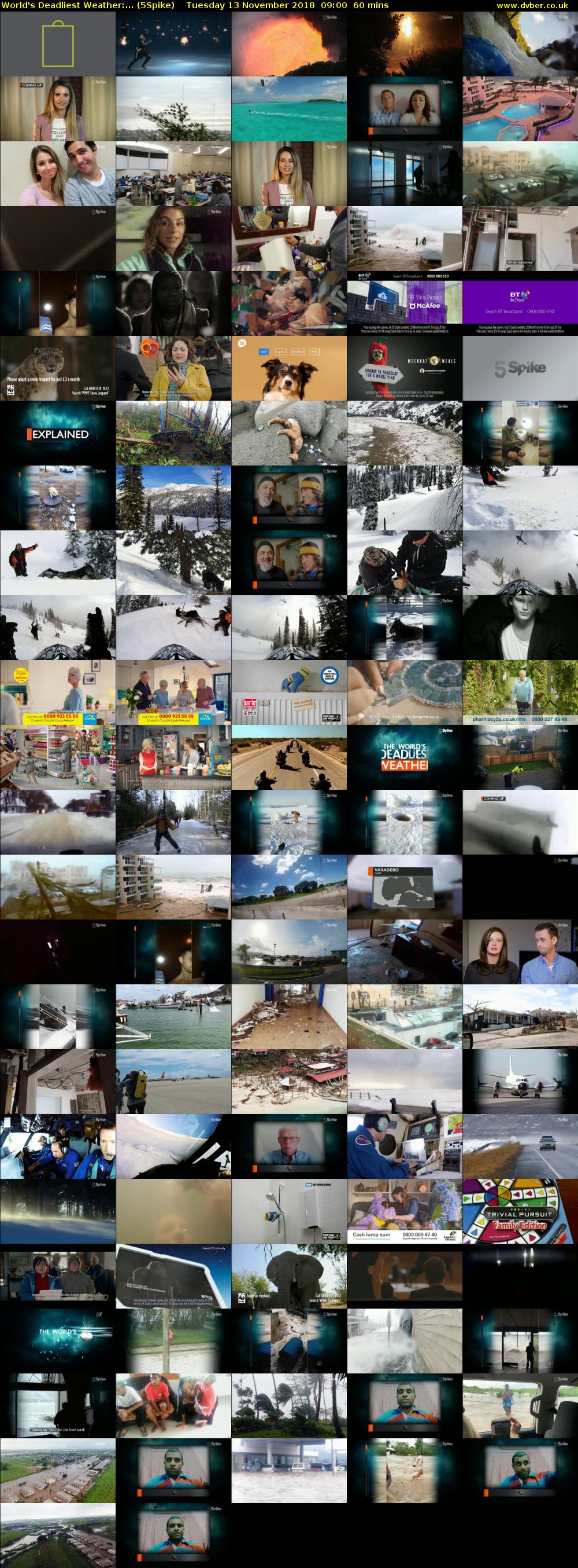 World's Deadliest Weather:... (5Spike) Tuesday 13 November 2018 09:00 - 10:00