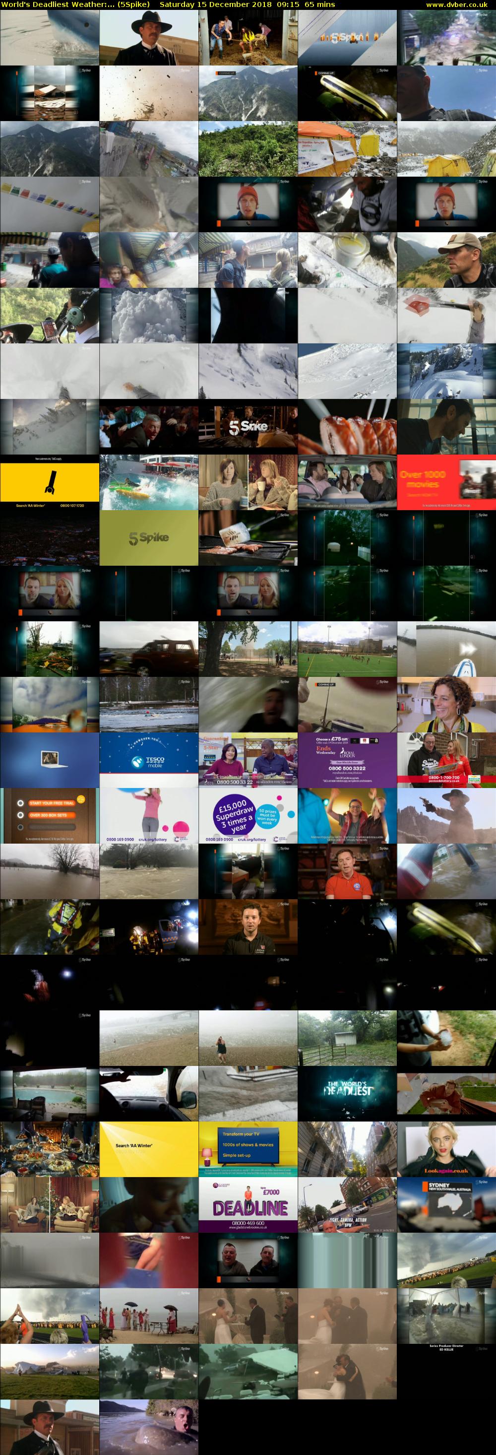 World's Deadliest Weather:... (5Spike) Saturday 15 December 2018 09:15 - 10:20