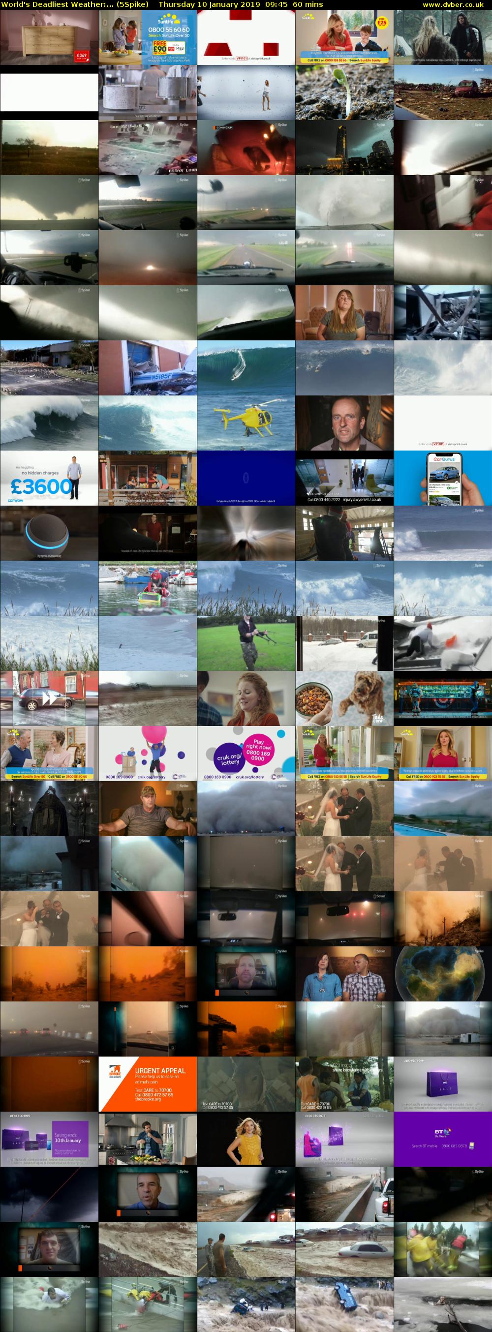 World's Deadliest Weather:... (5Spike) Thursday 10 January 2019 09:45 - 10:45