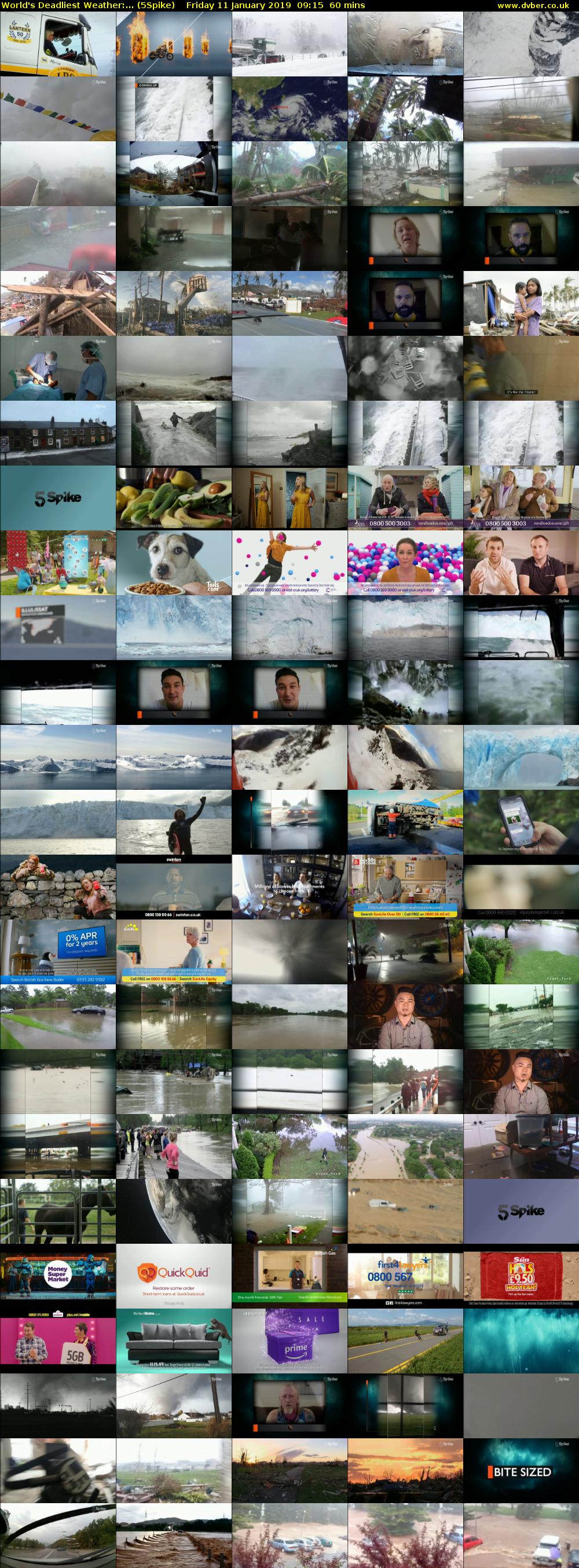 World's Deadliest Weather:... (5Spike) Friday 11 January 2019 09:15 - 10:15