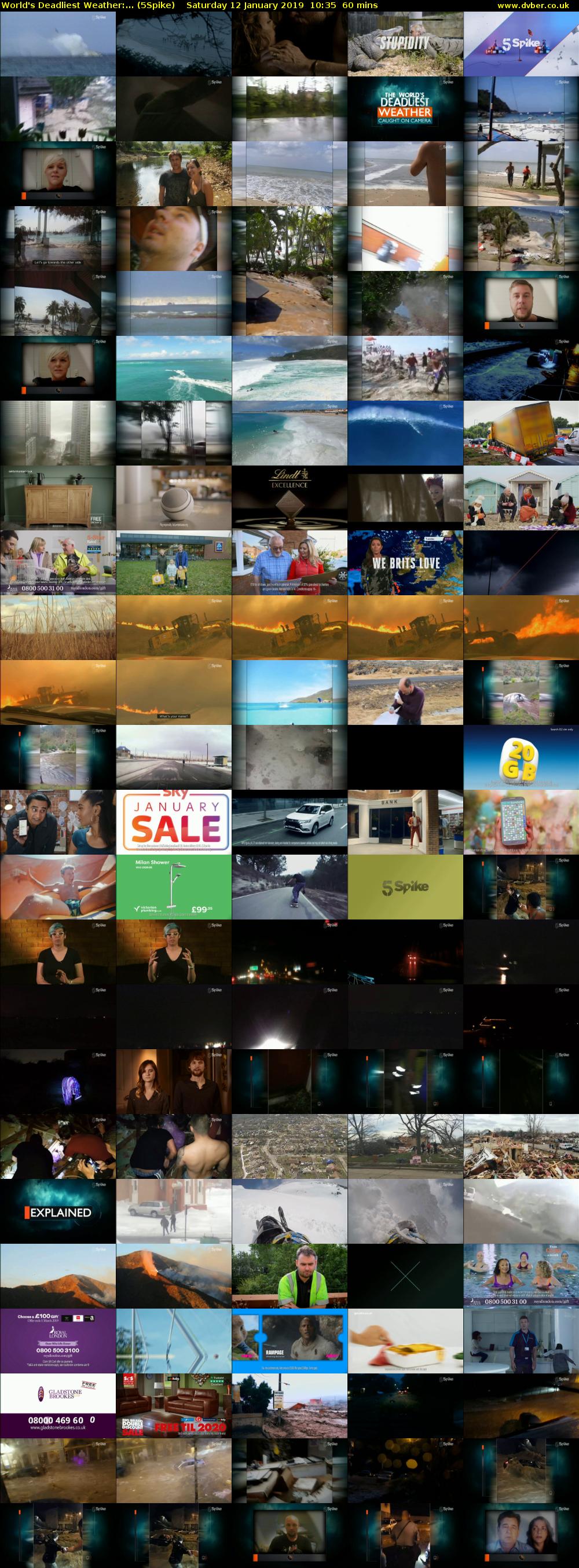 World's Deadliest Weather:... (5Spike) Saturday 12 January 2019 10:35 - 11:35