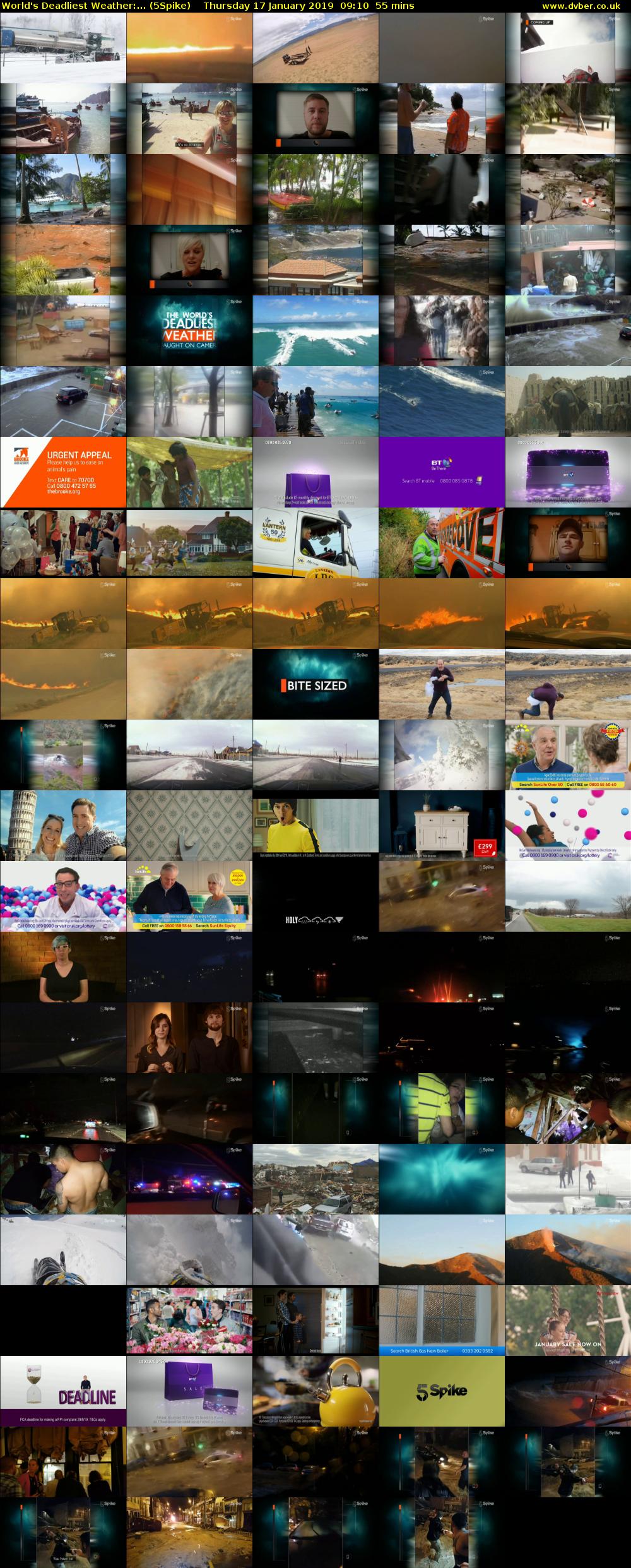 World's Deadliest Weather:... (5Spike) Thursday 17 January 2019 09:10 - 10:05