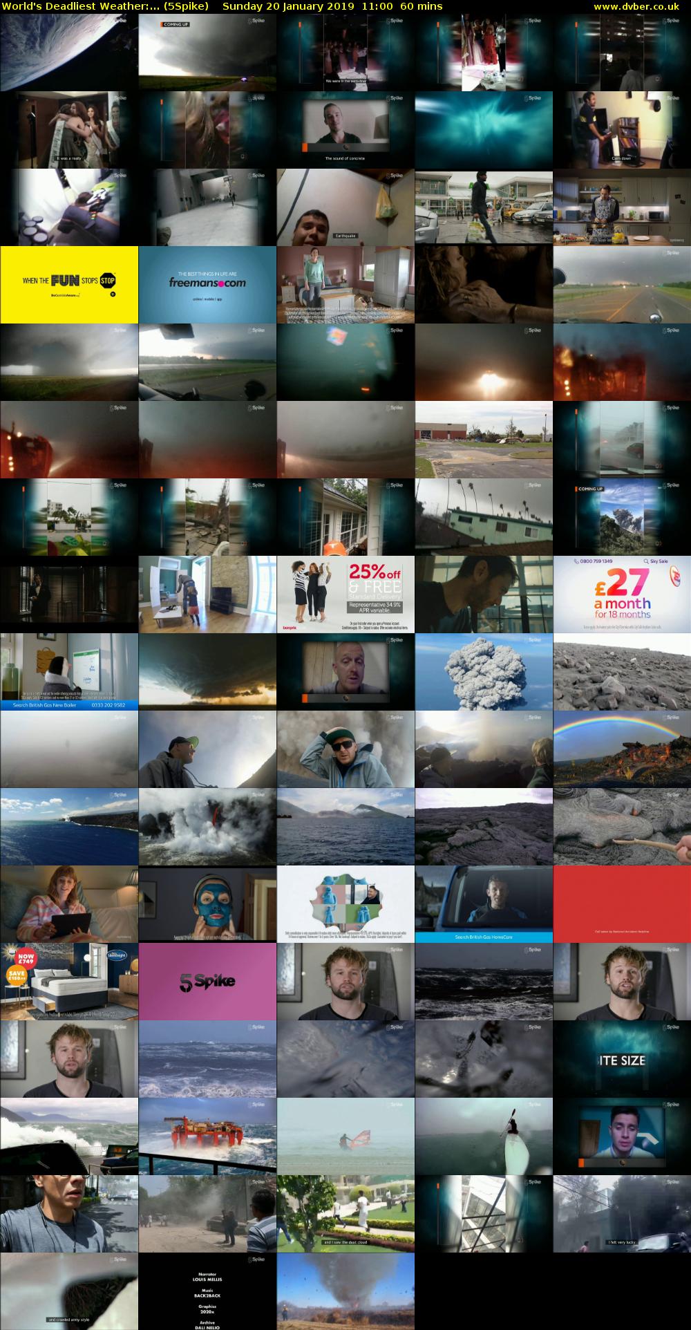 World's Deadliest Weather:... (5Spike) Sunday 20 January 2019 11:00 - 12:00