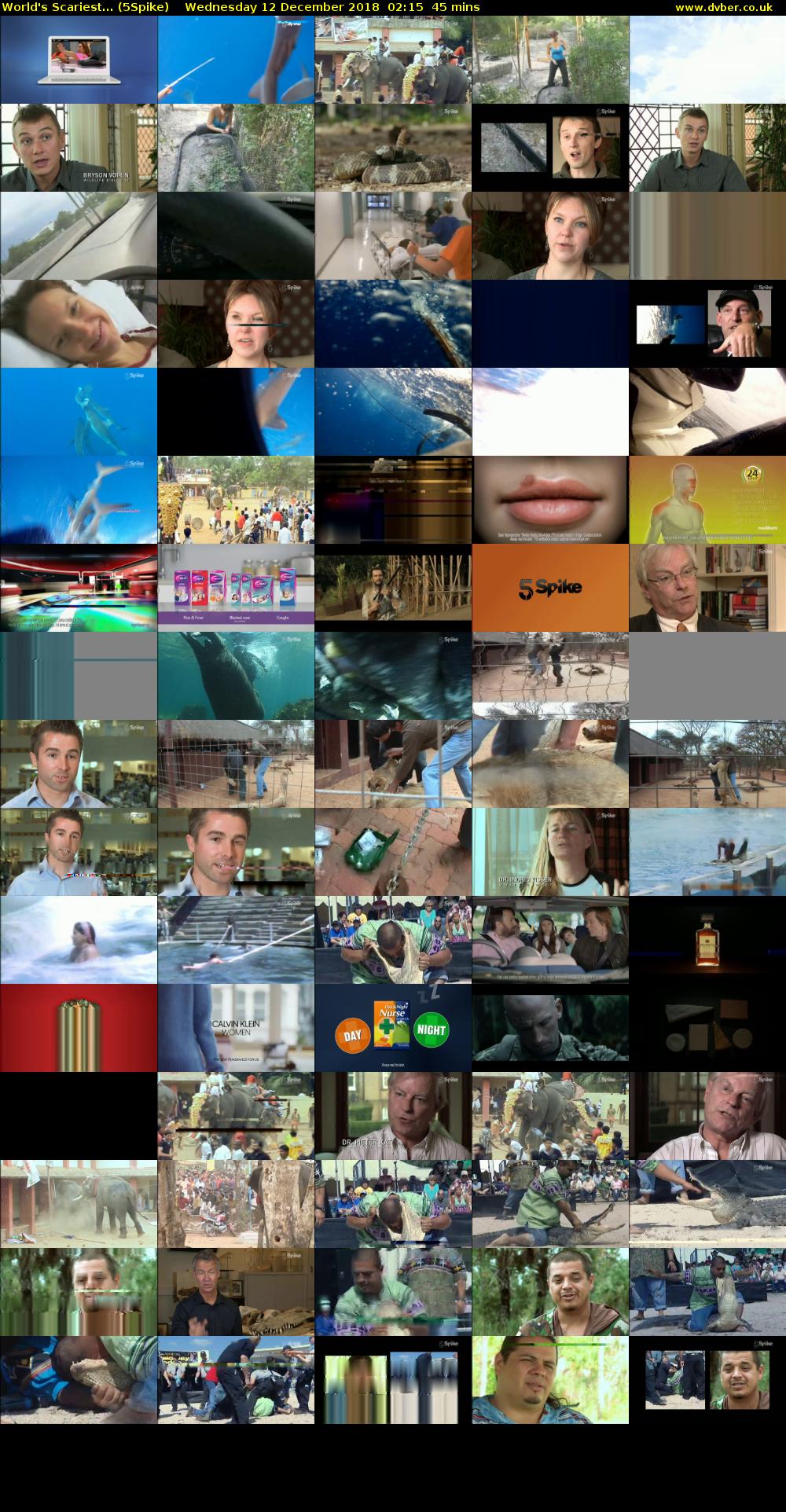 World's Scariest... (5Spike) Wednesday 12 December 2018 02:15 - 03:00