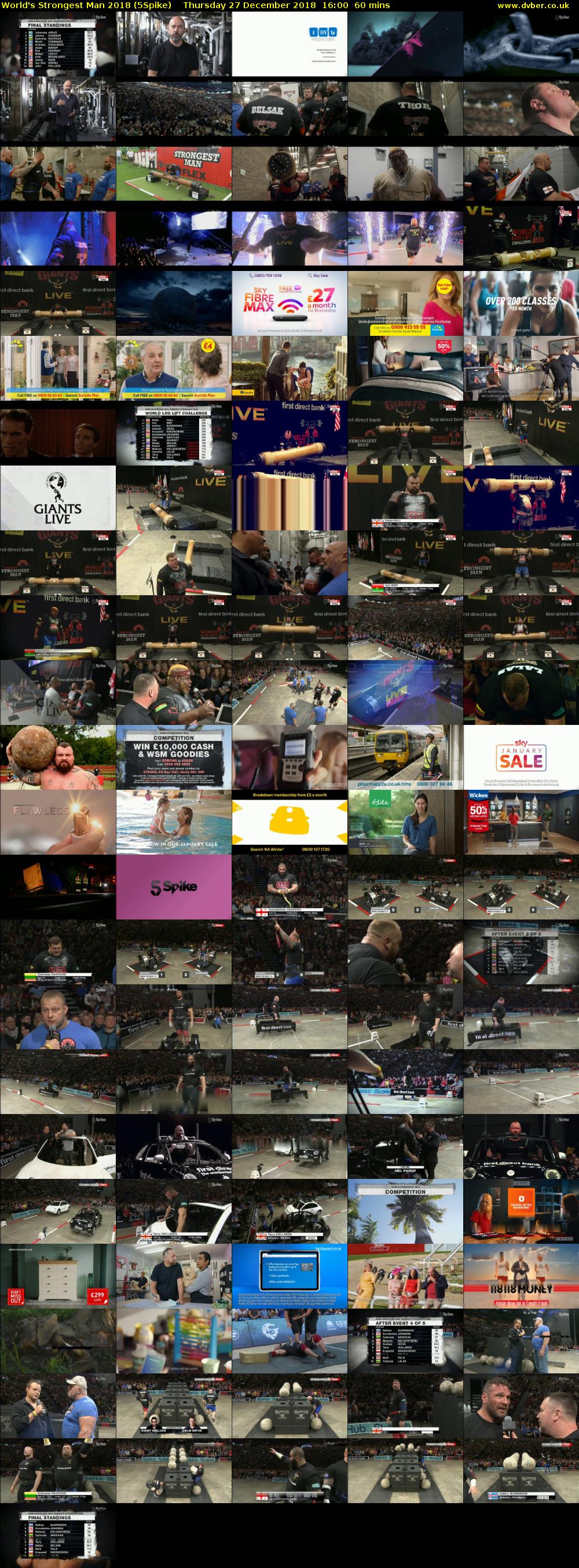 World's Strongest Man 2018 (5Spike) Thursday 27 December 2018 16:00 - 17:00