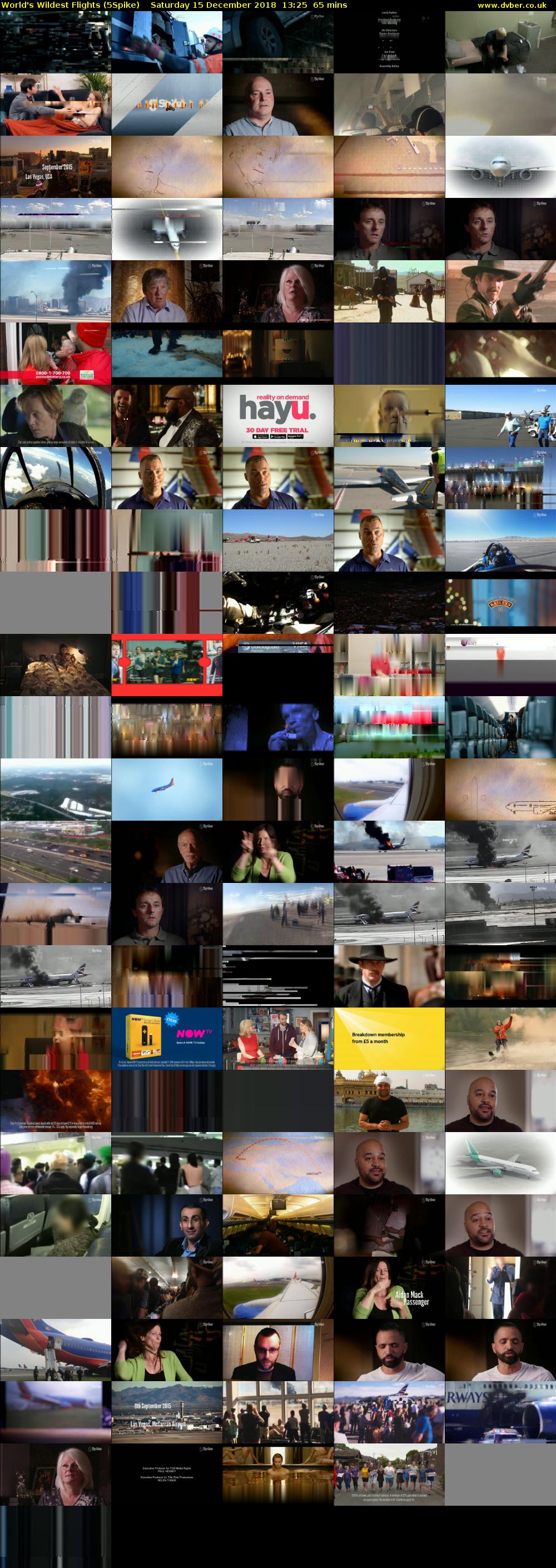 World's Wildest Flights (5Spike) Saturday 15 December 2018 13:25 - 14:30