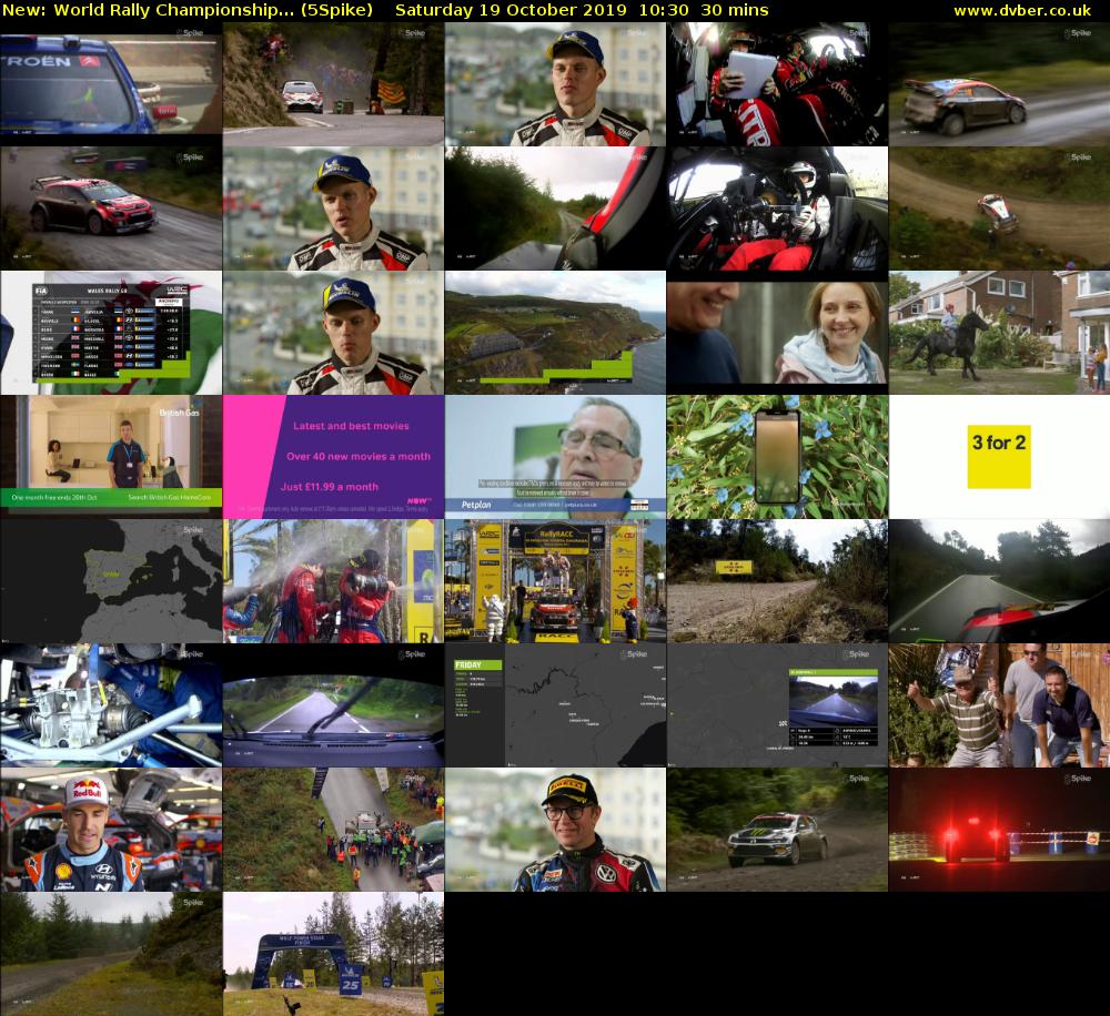 World Rally Championship... (5Spike) Saturday 19 October 2019 10:30 - 11:00