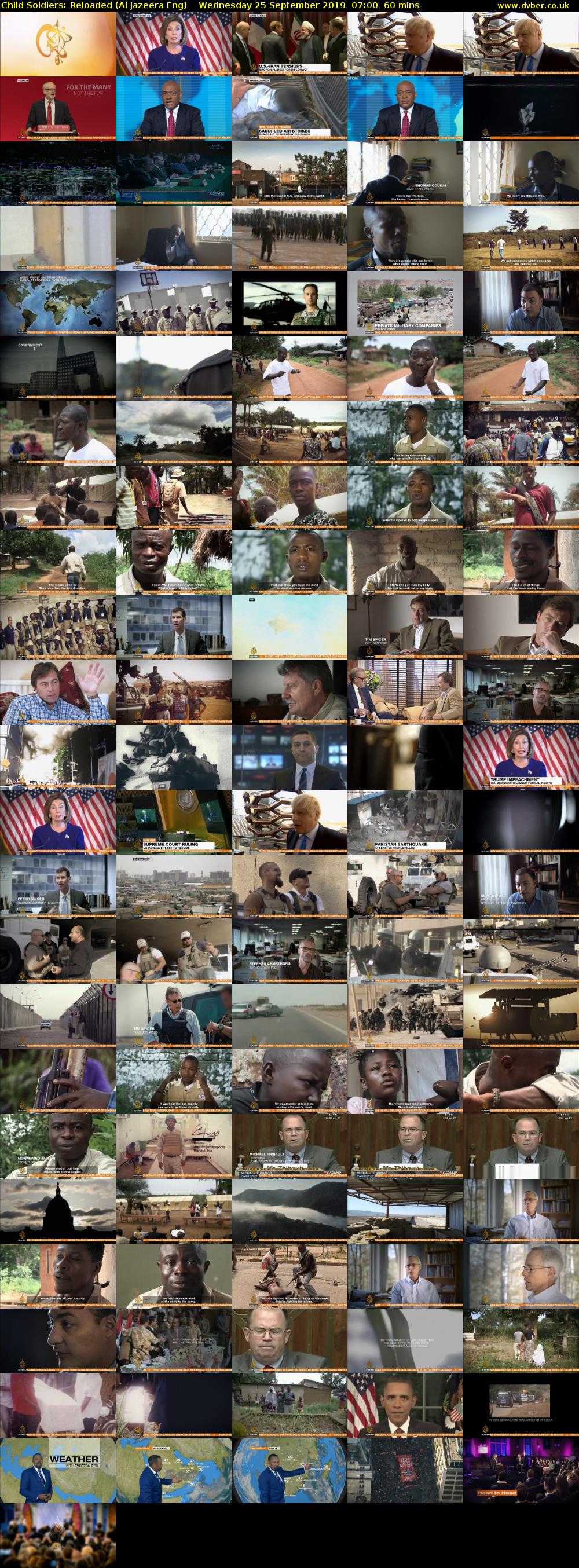 Child Soldiers: Reloaded (Al Jazeera Eng) Wednesday 25 September 2019 07:00 - 08:00