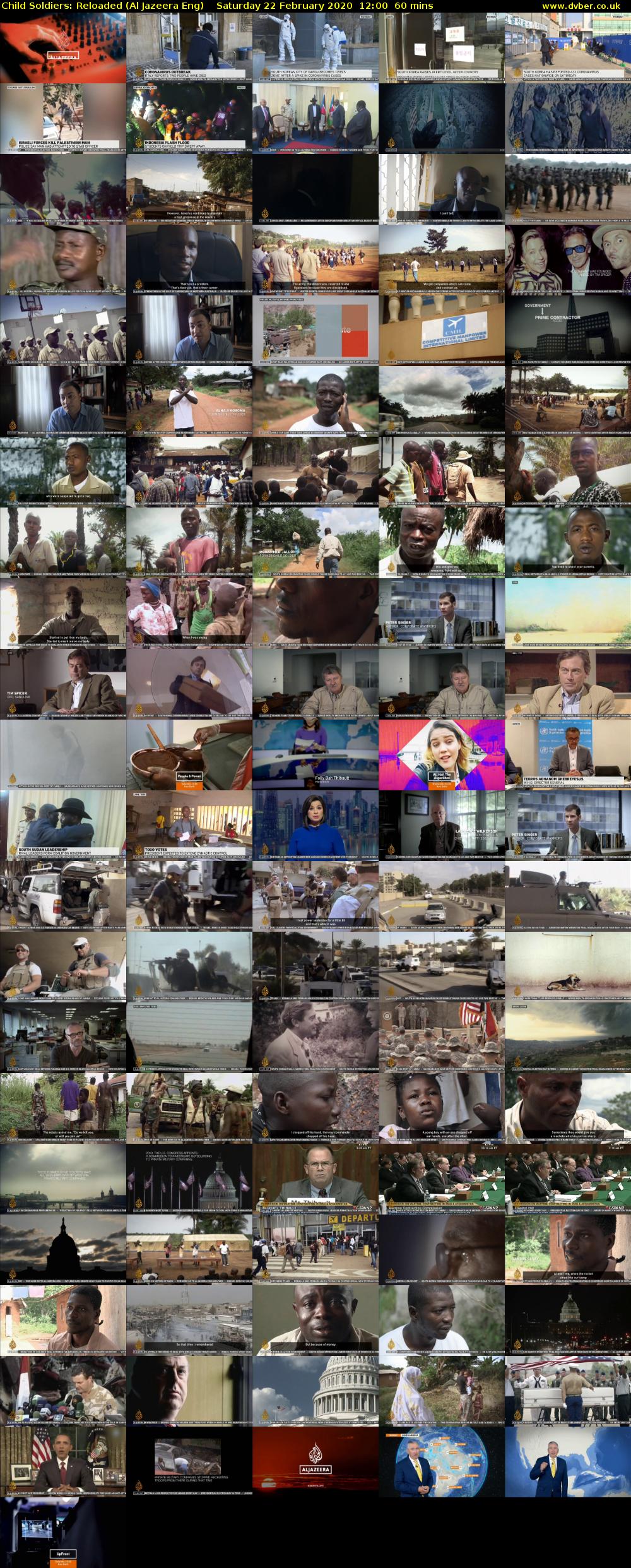 Child Soldiers: Reloaded (Al Jazeera Eng) Saturday 22 February 2020 12:00 - 13:00