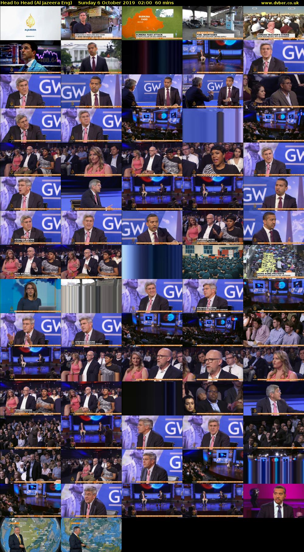 Head to Head (Al Jazeera Eng) Sunday 6 October 2019 02:00 - 03:00