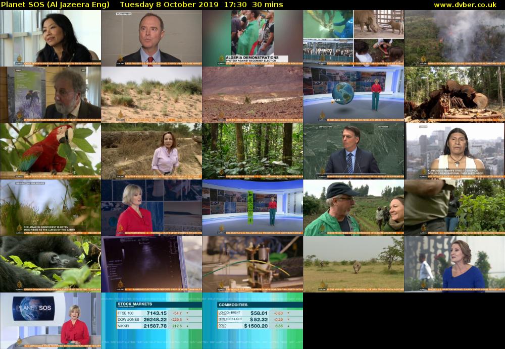 Planet SOS (Al Jazeera Eng) Tuesday 8 October 2019 17:30 - 18:00