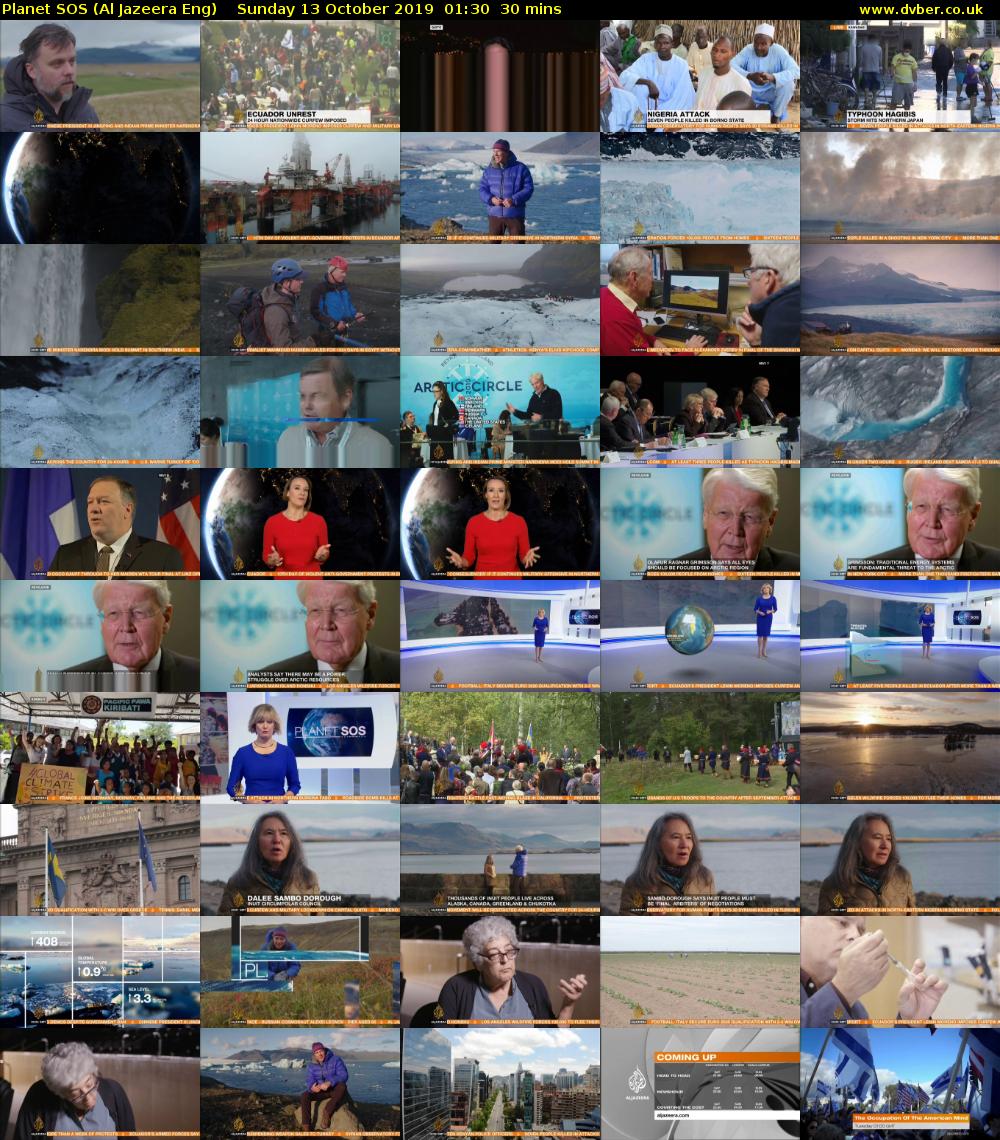 Planet SOS (Al Jazeera Eng) Sunday 13 October 2019 01:30 - 02:00