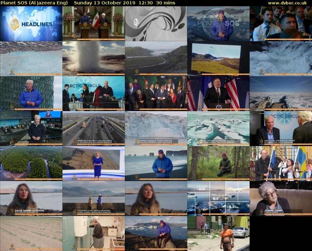 Planet SOS (Al Jazeera Eng) Sunday 13 October 2019 12:30 - 13:00