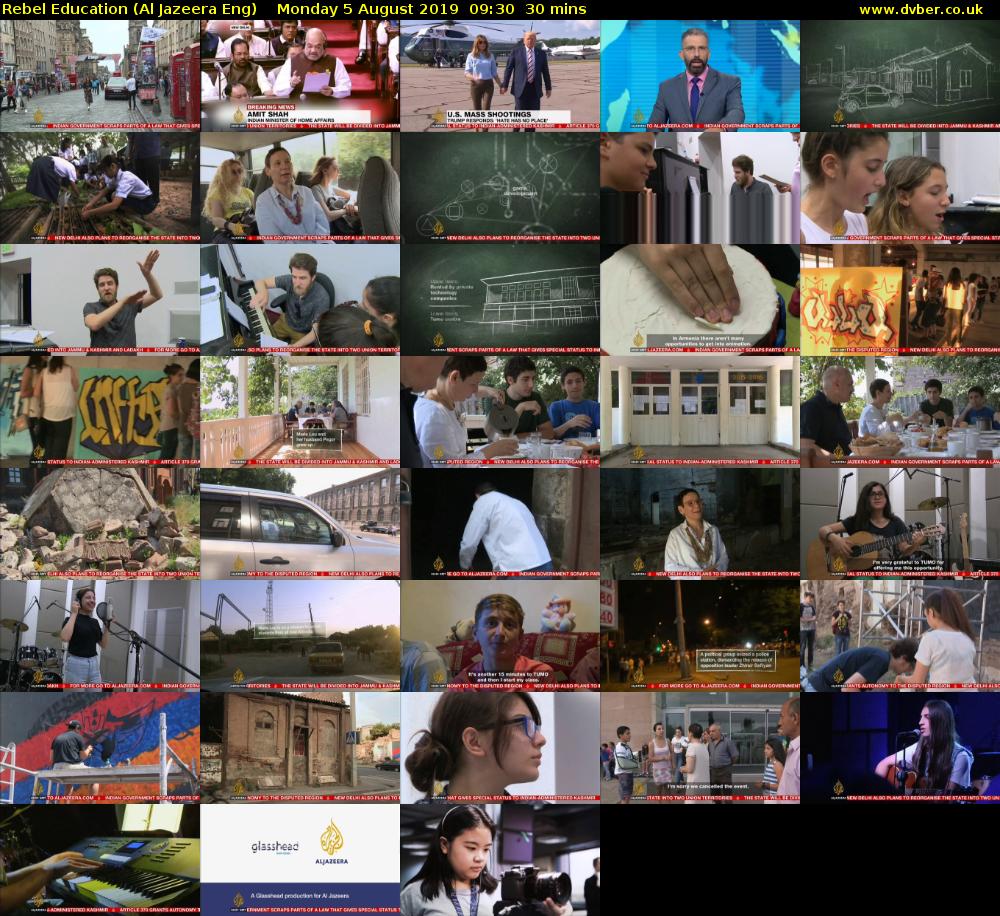 Rebel Education (Al Jazeera Eng) Monday 5 August 2019 09:30 - 10:00