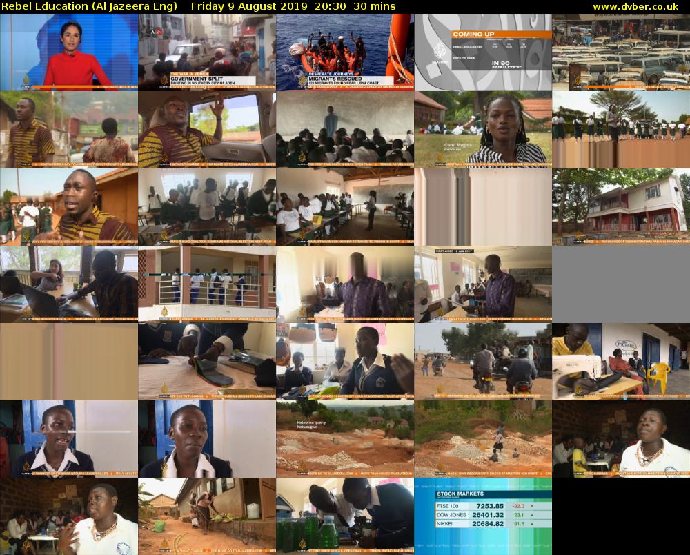 Rebel Education (Al Jazeera Eng) Friday 9 August 2019 20:30 - 21:00