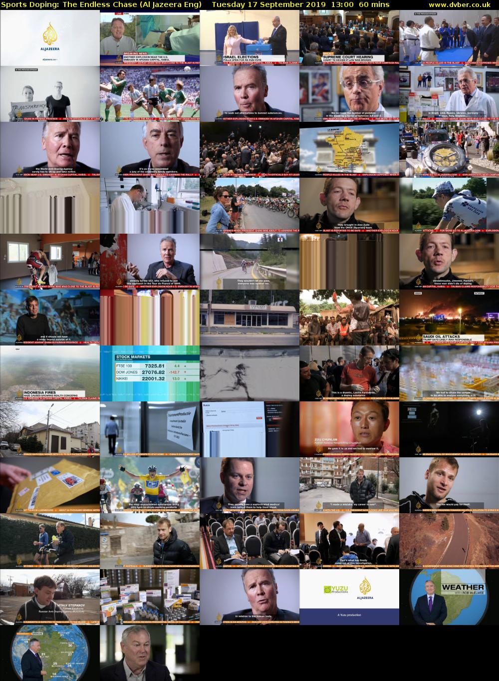Sports Doping: The Endless Chase (Al Jazeera Eng) Tuesday 17 September 2019 13:00 - 14:00