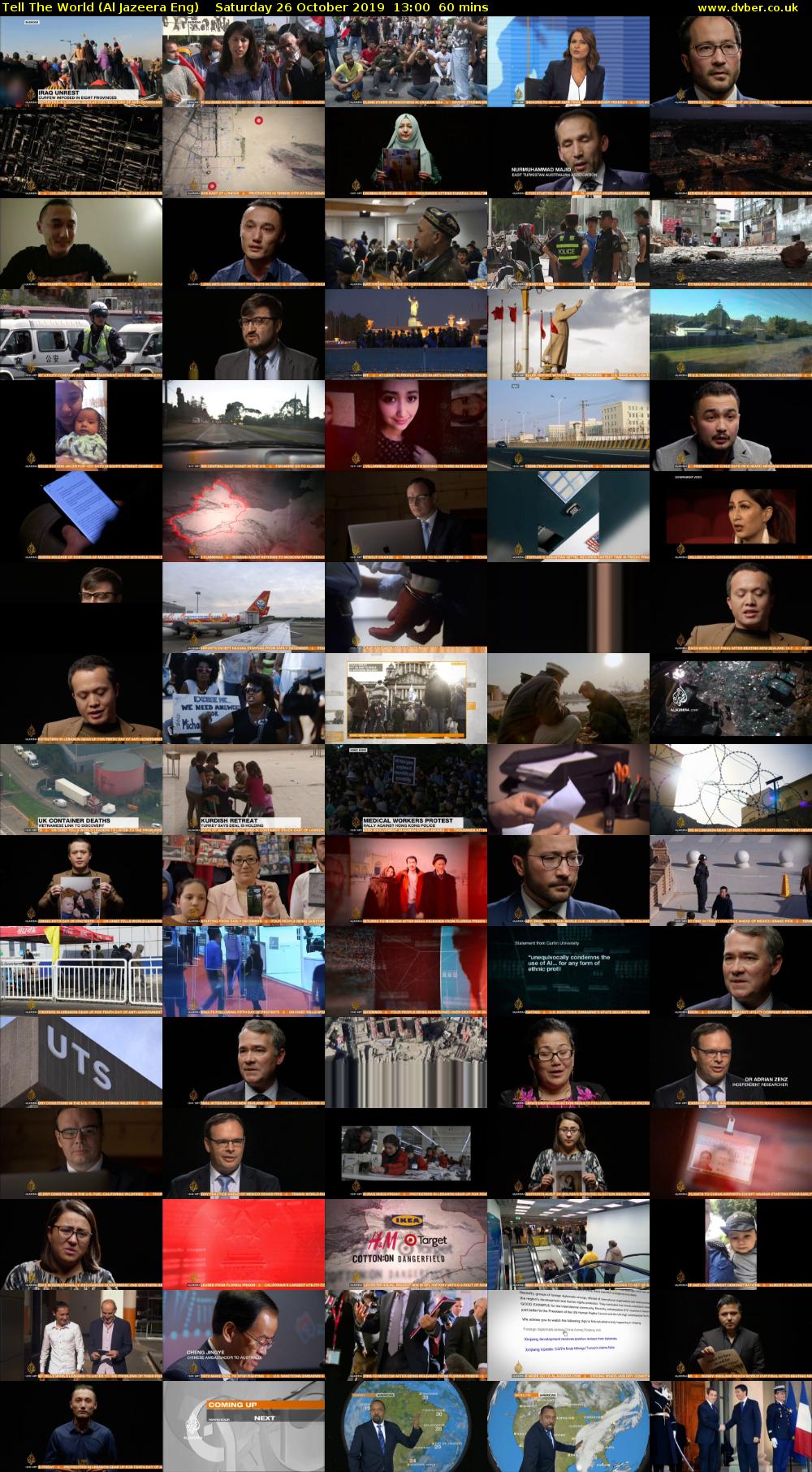 Tell The World (Al Jazeera Eng) Saturday 26 October 2019 13:00 - 14:00