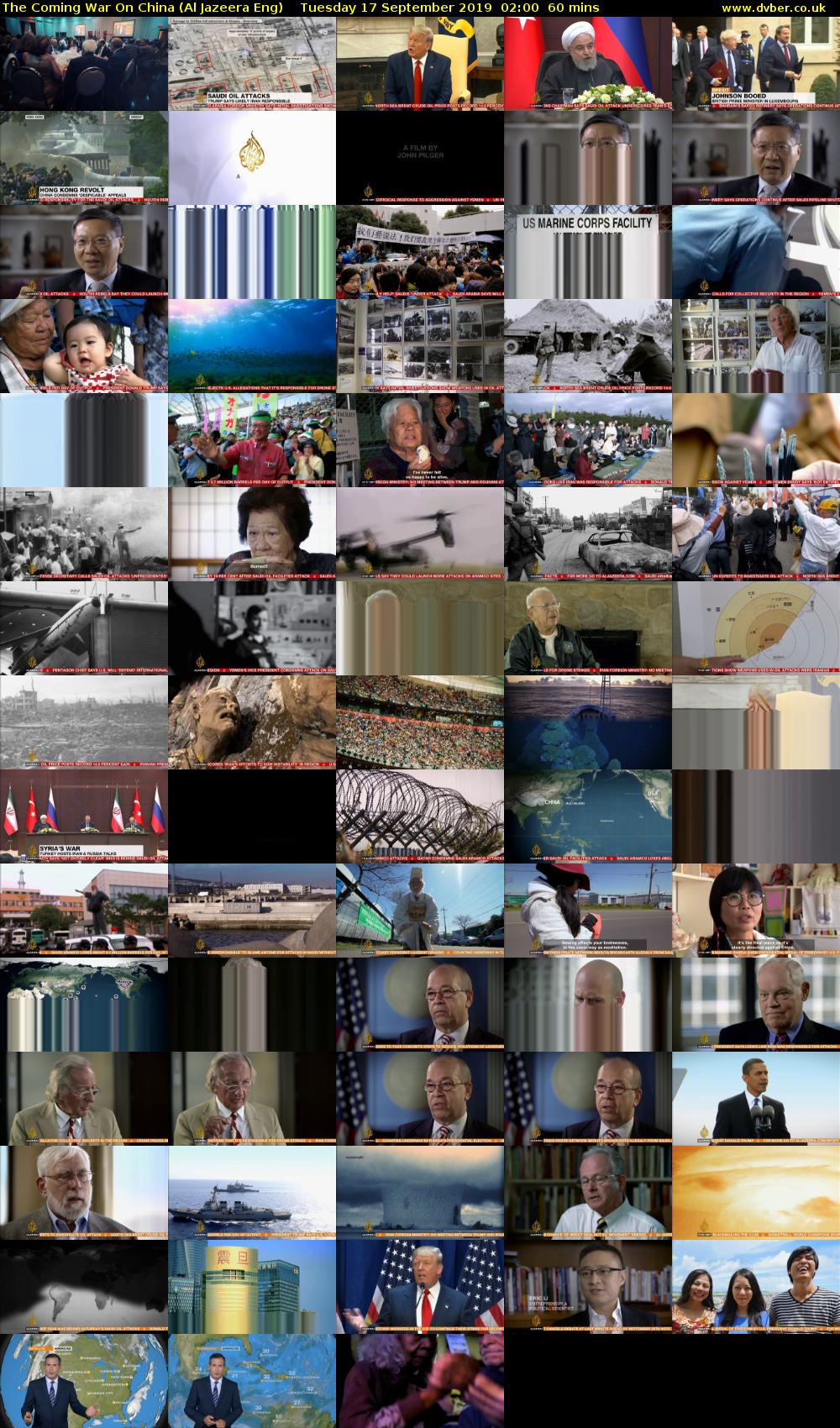 The Coming War On China (Al Jazeera Eng) Tuesday 17 September 2019 02:00 - 03:00