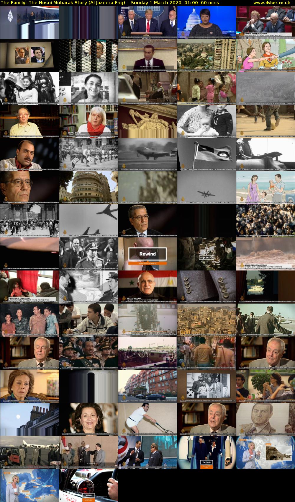 The Family: The Hosni Mubarak Story (Al Jazeera Eng) Sunday 1 March 2020 01:00 - 02:00