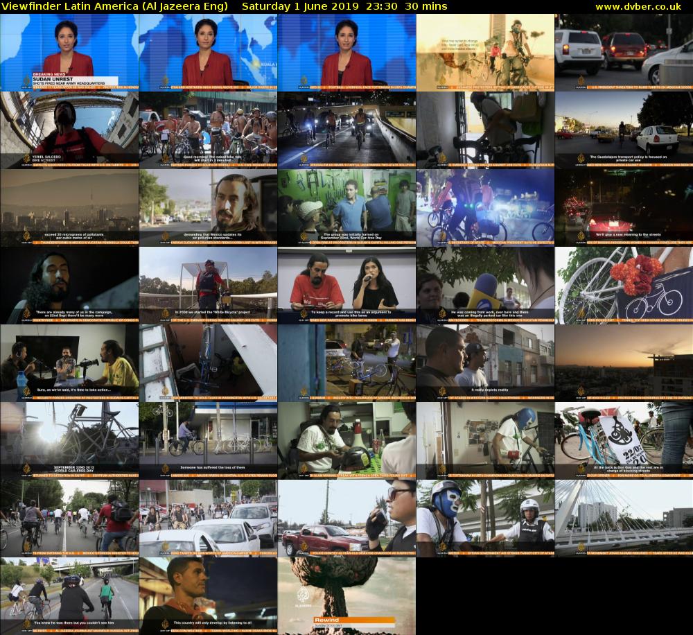Viewfinder Latin America (Al Jazeera Eng) Saturday 1 June 2019 23:30 - 00:00