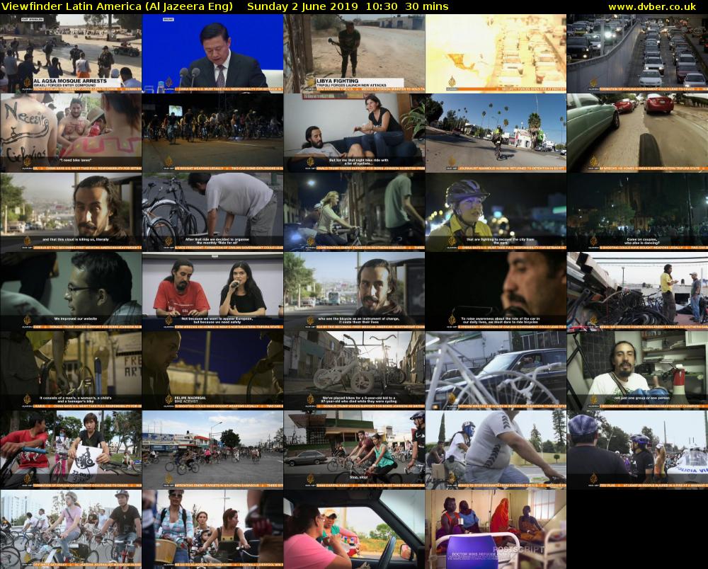 Viewfinder Latin America (Al Jazeera Eng) Sunday 2 June 2019 10:30 - 11:00