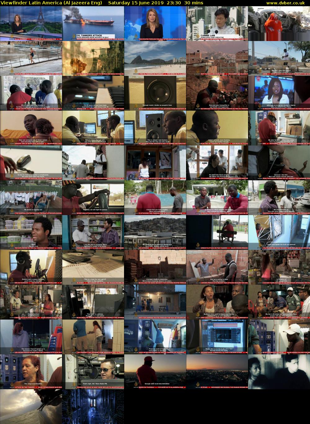 Viewfinder Latin America (Al Jazeera Eng) Saturday 15 June 2019 23:30 - 00:00