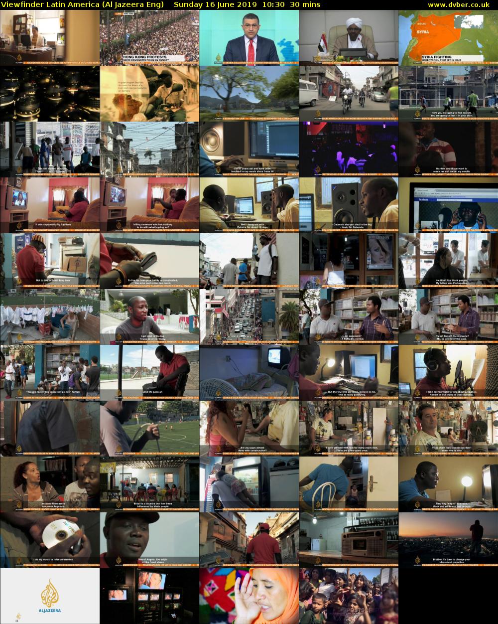 Viewfinder Latin America (Al Jazeera Eng) Sunday 16 June 2019 10:30 - 11:00