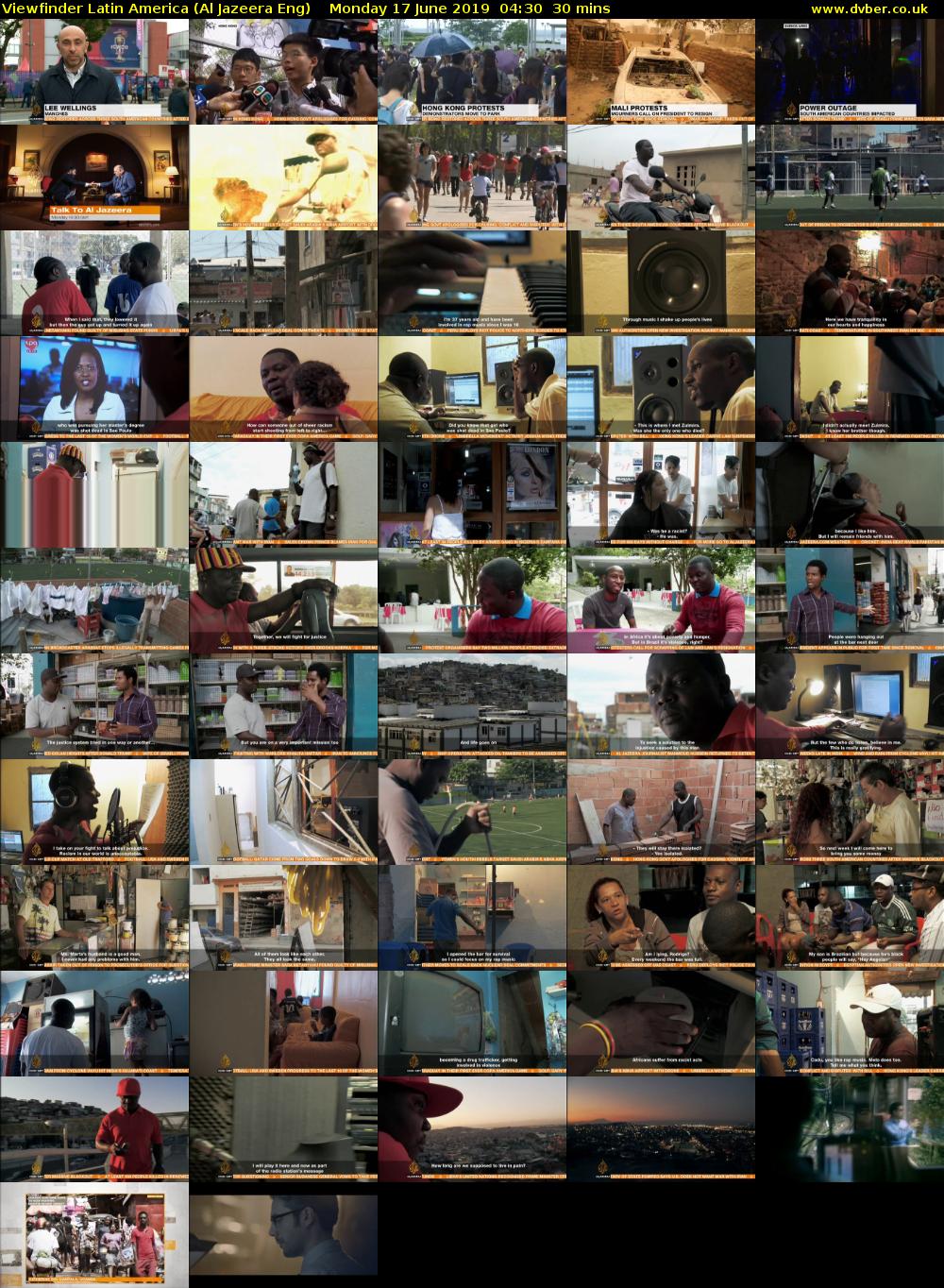 Viewfinder Latin America (Al Jazeera Eng) Monday 17 June 2019 04:30 - 05:00