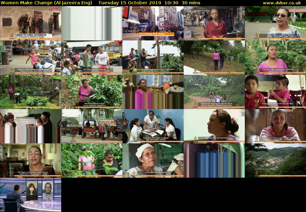 Women Make Change (Al Jazeera Eng) Tuesday 15 October 2019 10:30 - 11:00