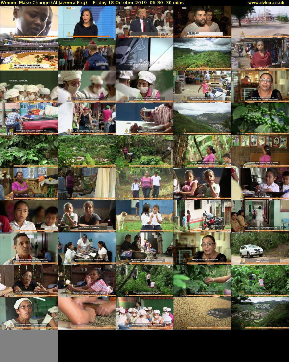 Women Make Change (Al Jazeera Eng) Friday 18 October 2019 06:30 - 07:00